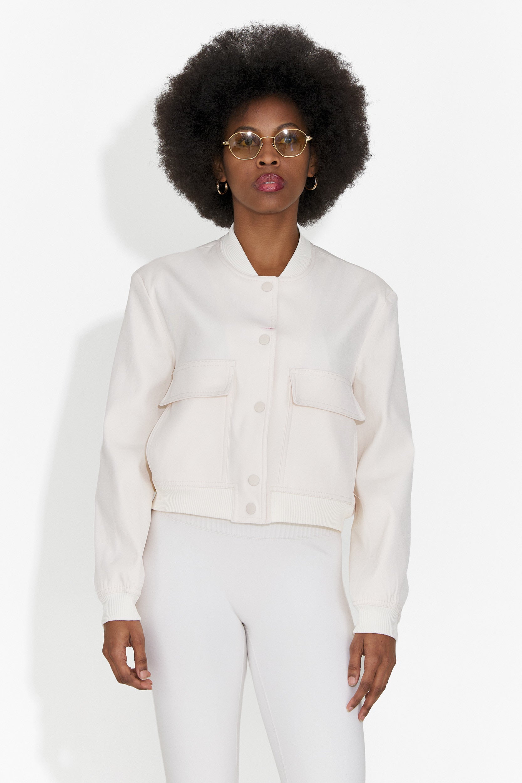 Cataleia Bogas Casualowy Kremowy Damski Kurtka