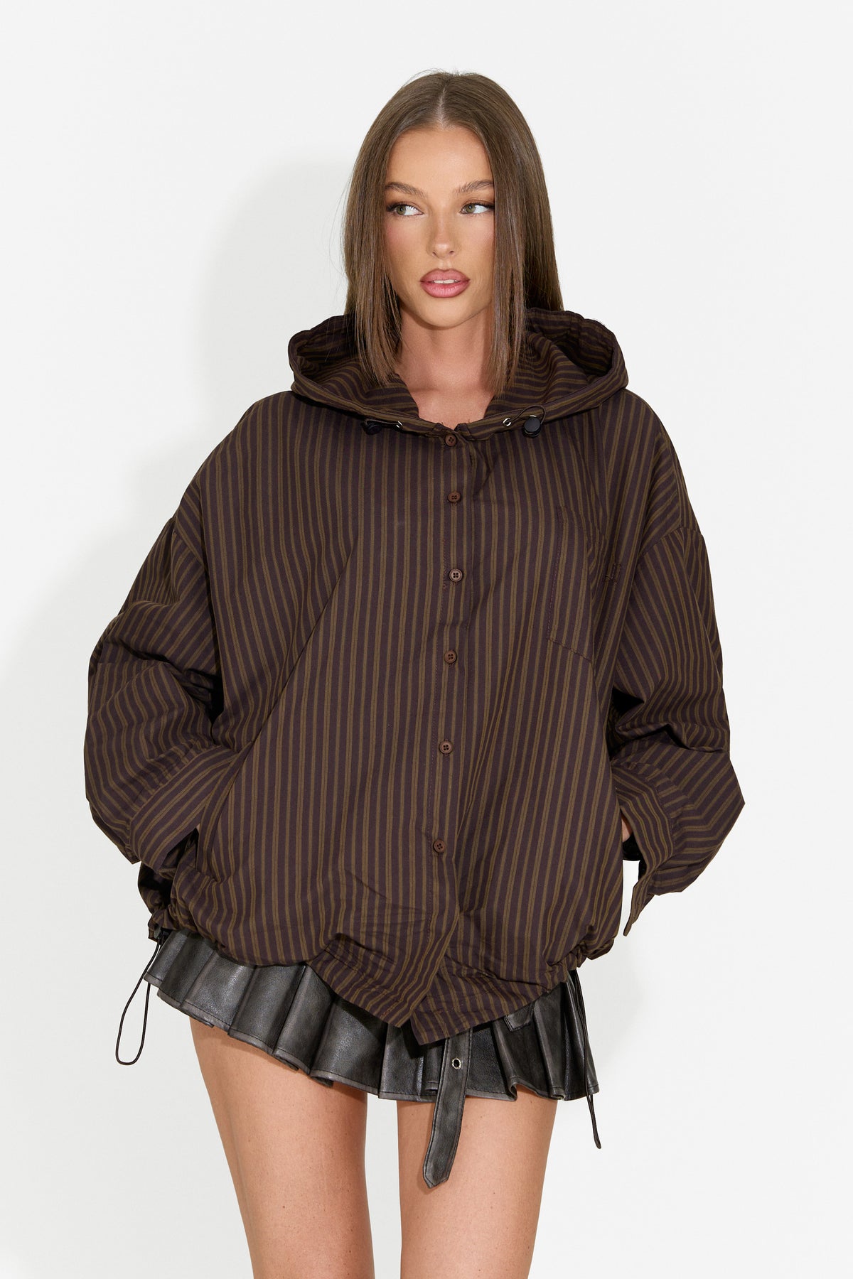 Damska kurtka casualowa brązowa Bursanty Bogas