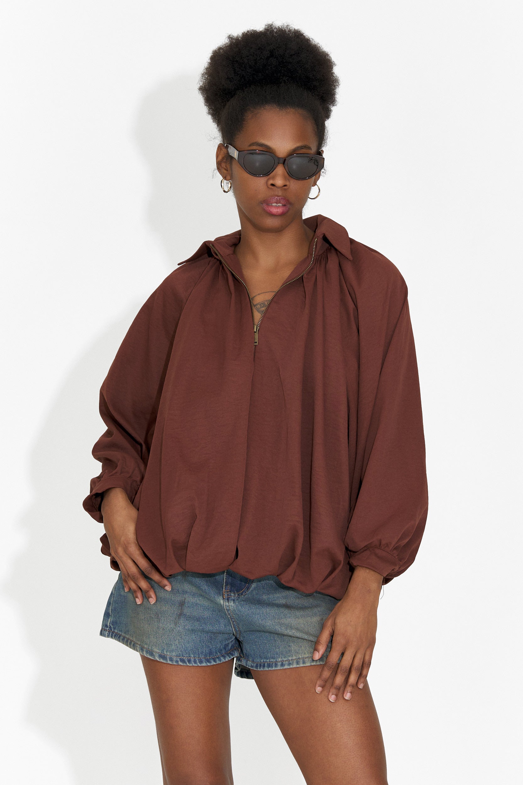 Casualna Brązowa Kurtka Damska Yasminia Bogas