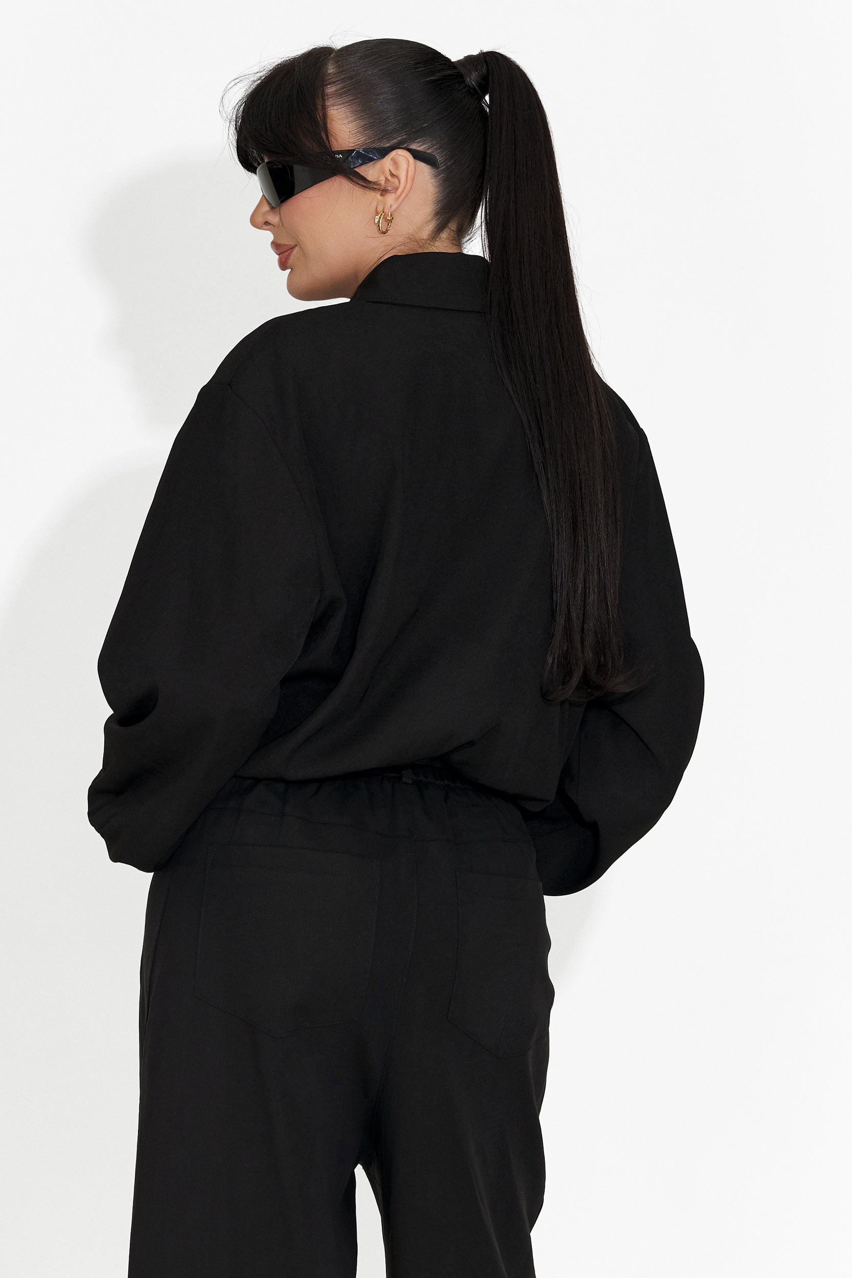 Czarna, codzienna kurtka damska Giona Bogas