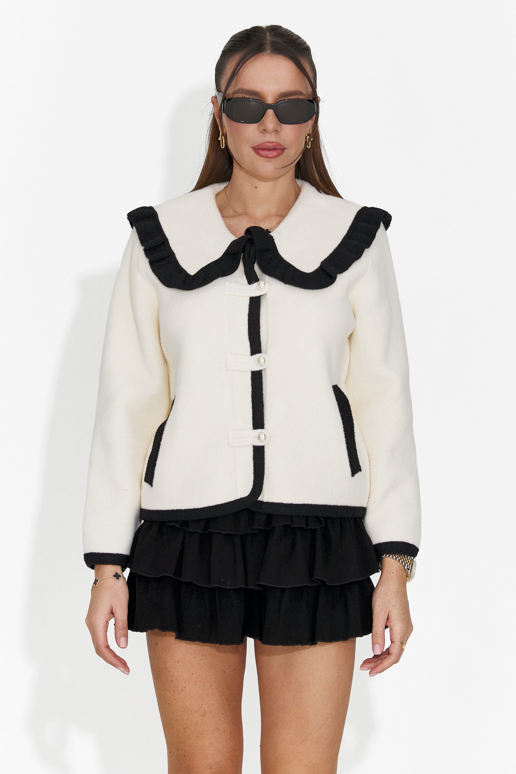 Elegancka Kremowa Damska Kurtka Aimea Bogas