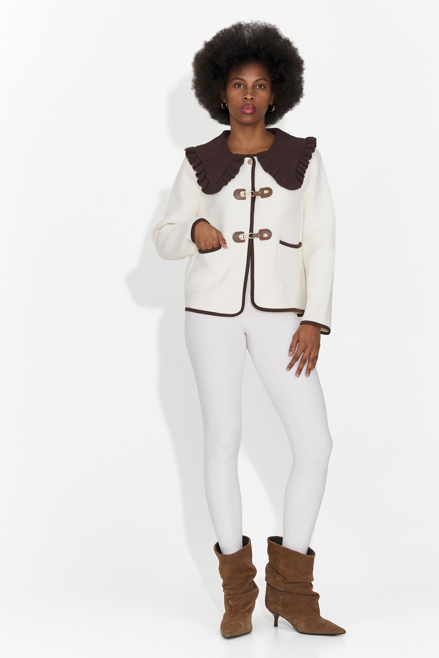 Elegancka kremowa damska kurtka Atila Bogas