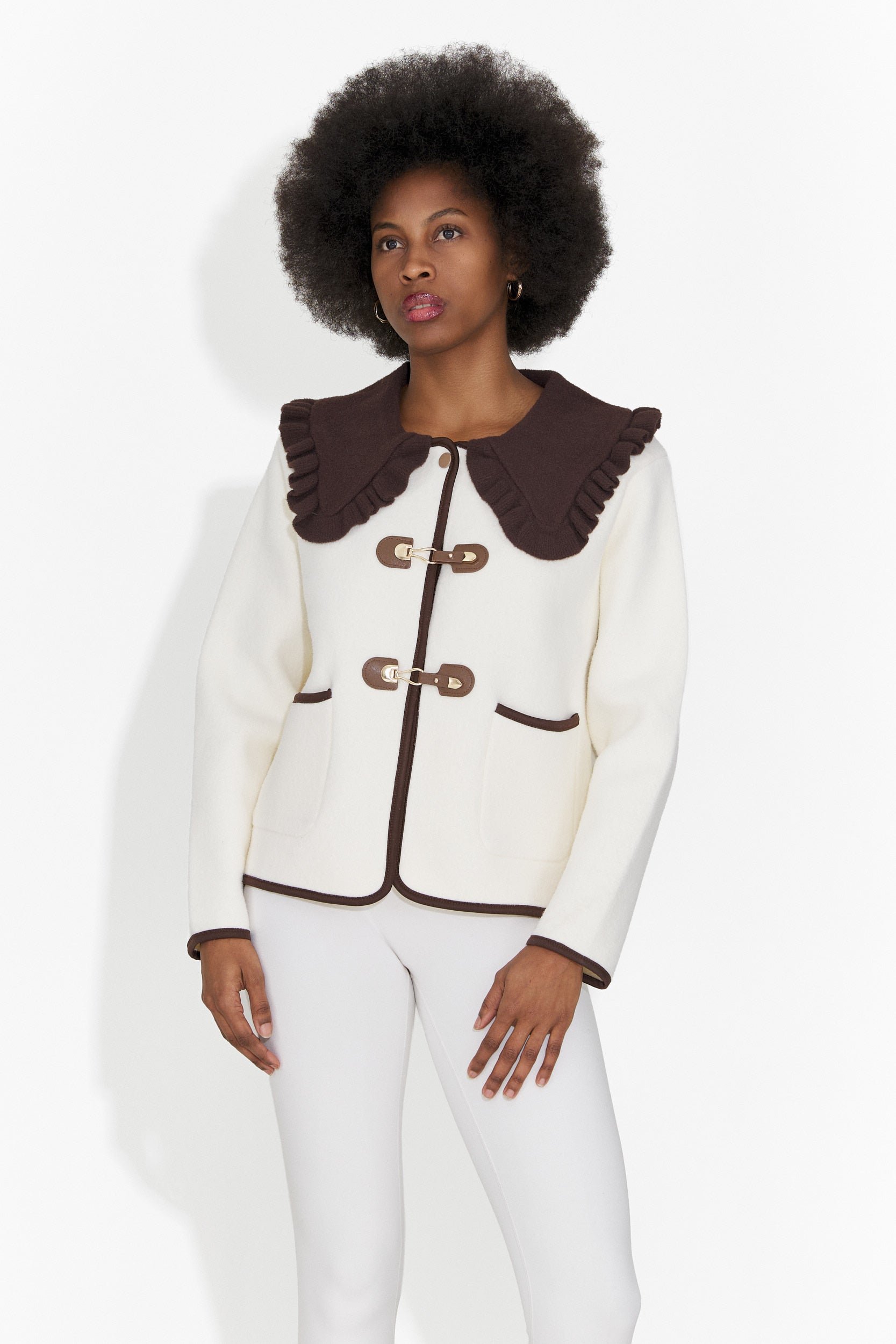 Elegancka kremowa damska kurtka Atila Bogas