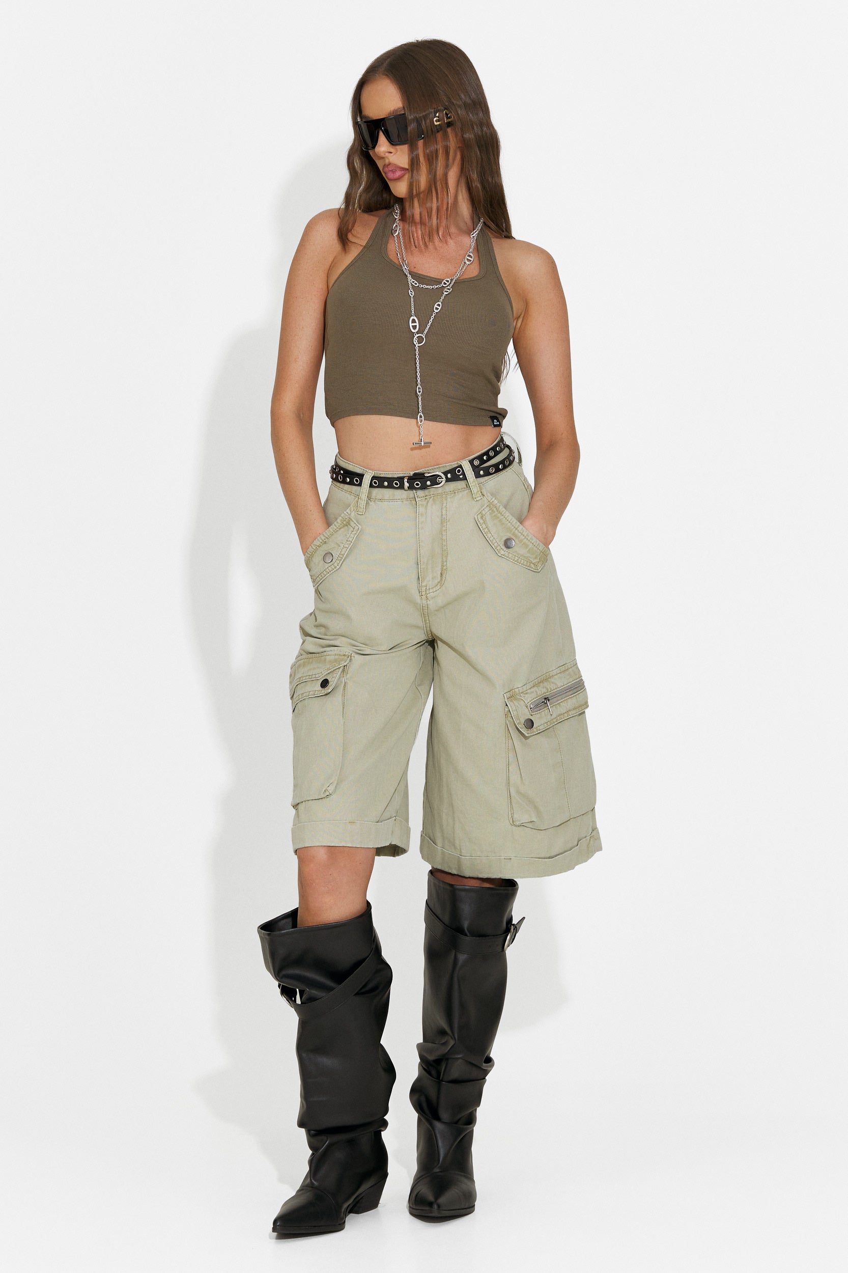 Top damski casual khaki Fliter Bogas