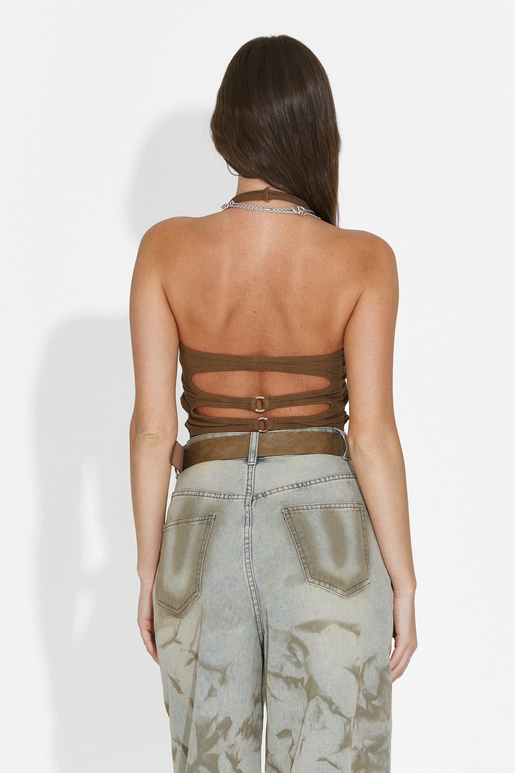 Top damski casual brązowy Fliter Bogas
