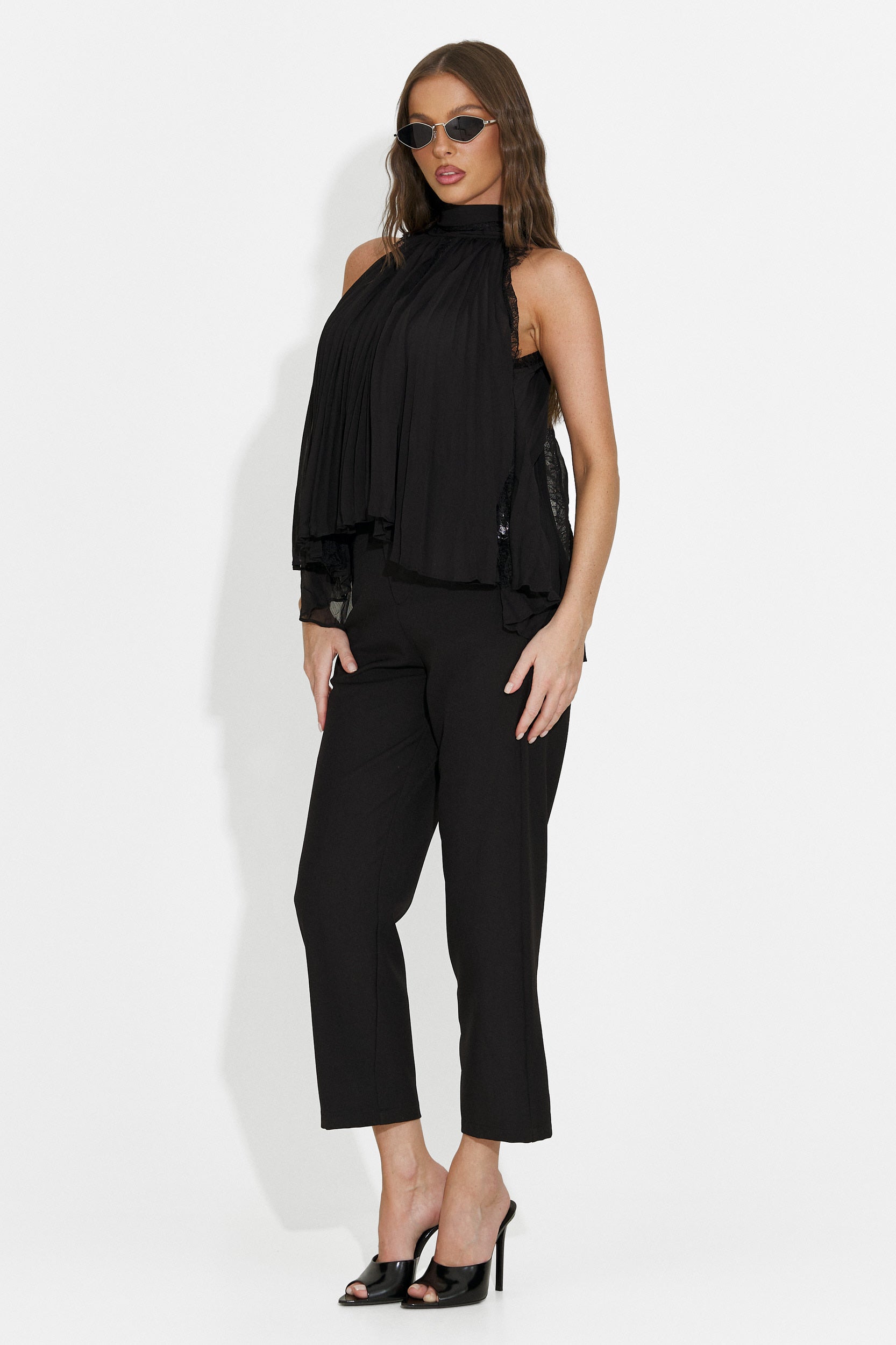 Czarny top damski casual Eirena Bogas