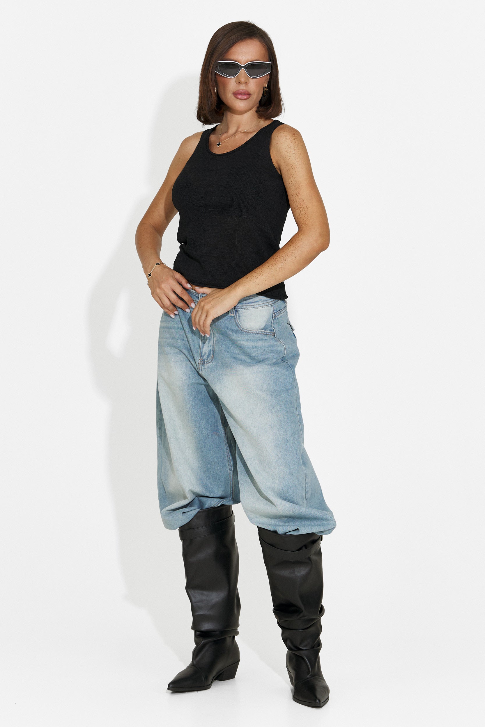 Damski top casual czarny Viris Bogas