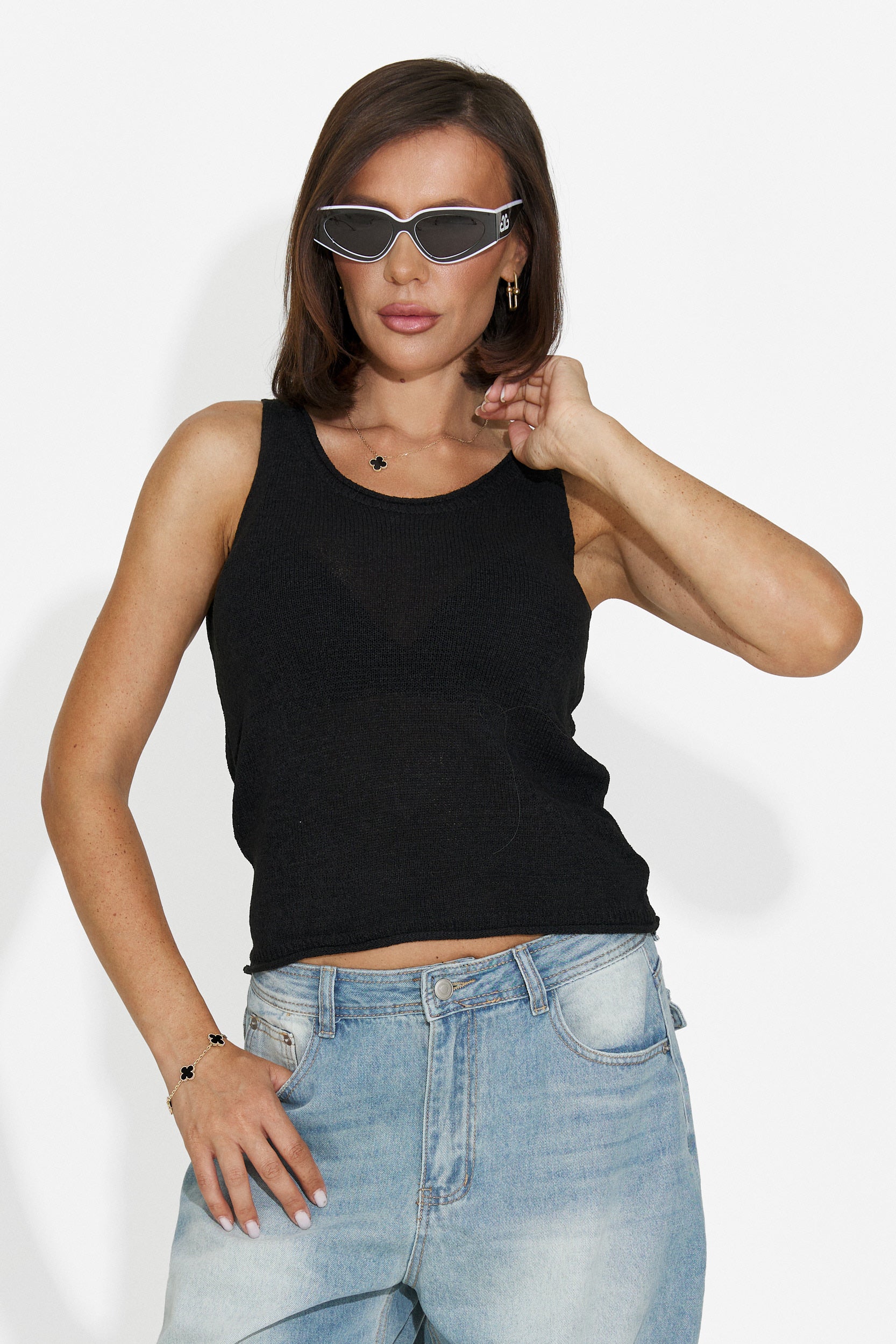 Damski top casual czarny Viris Bogas