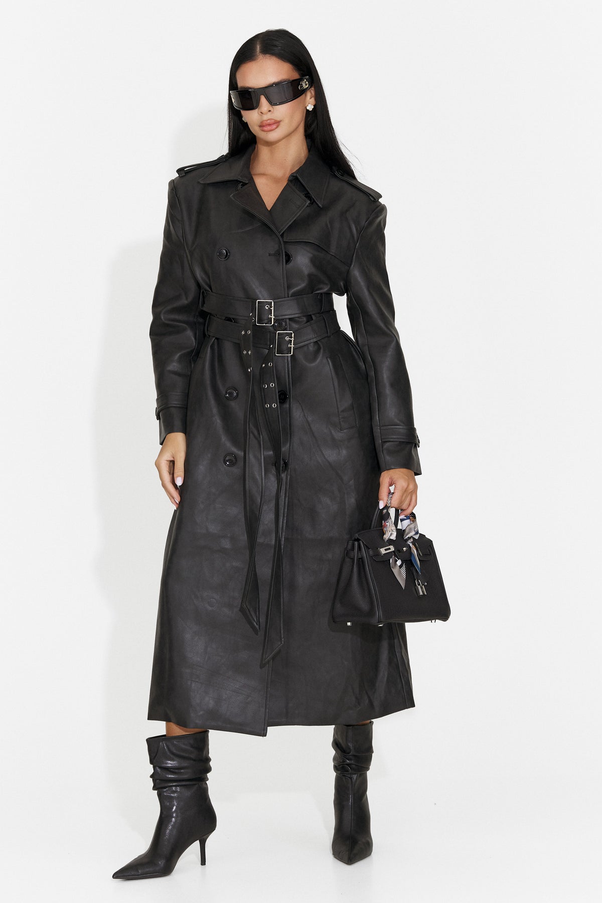 Palton elegant negru Sliaura Bogas