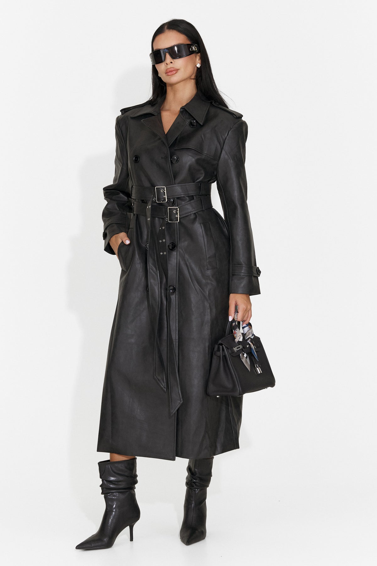 Palton elegant negru Sliaura Bogas