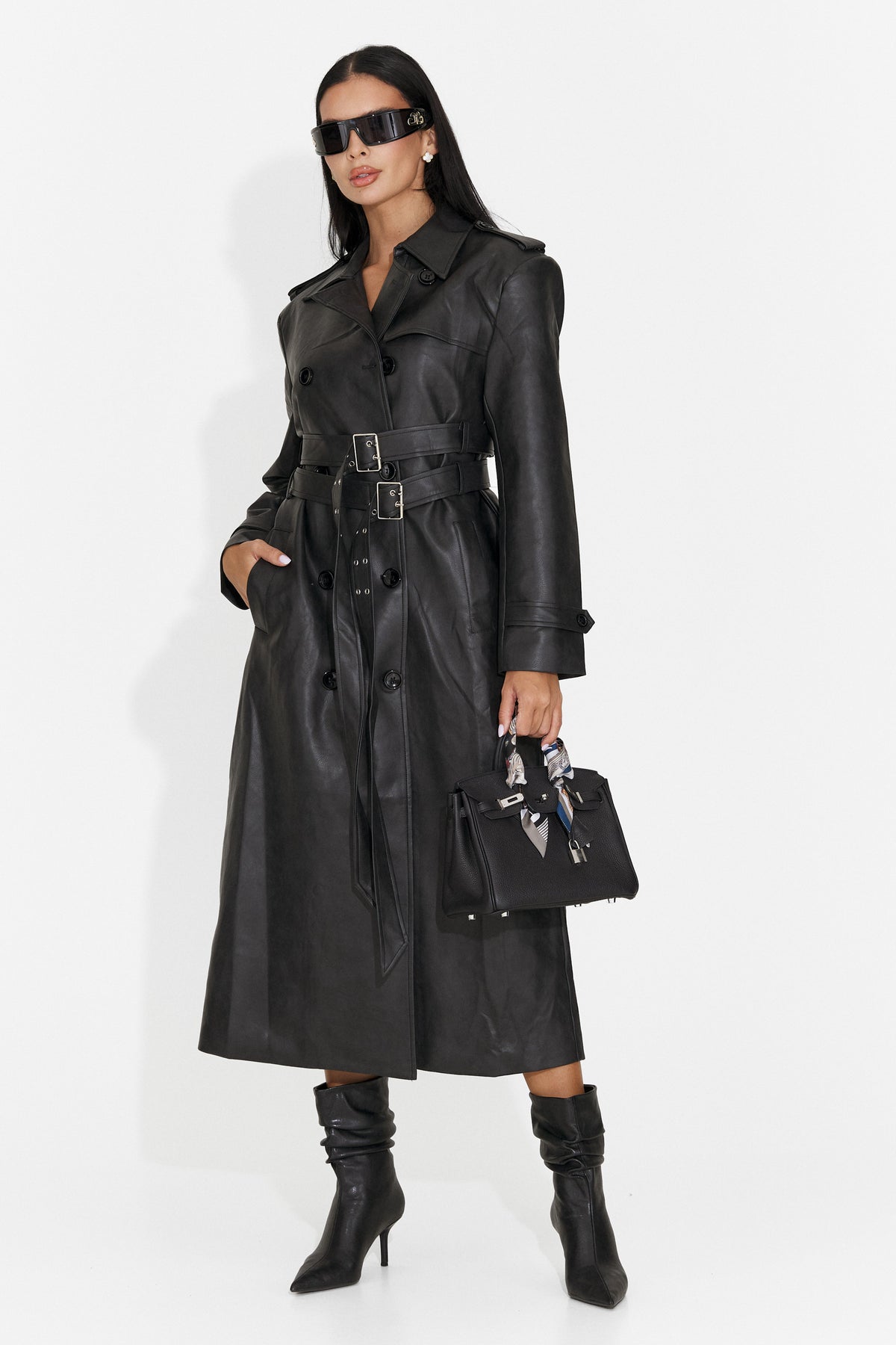 Palton elegant negru Sliaura Bogas