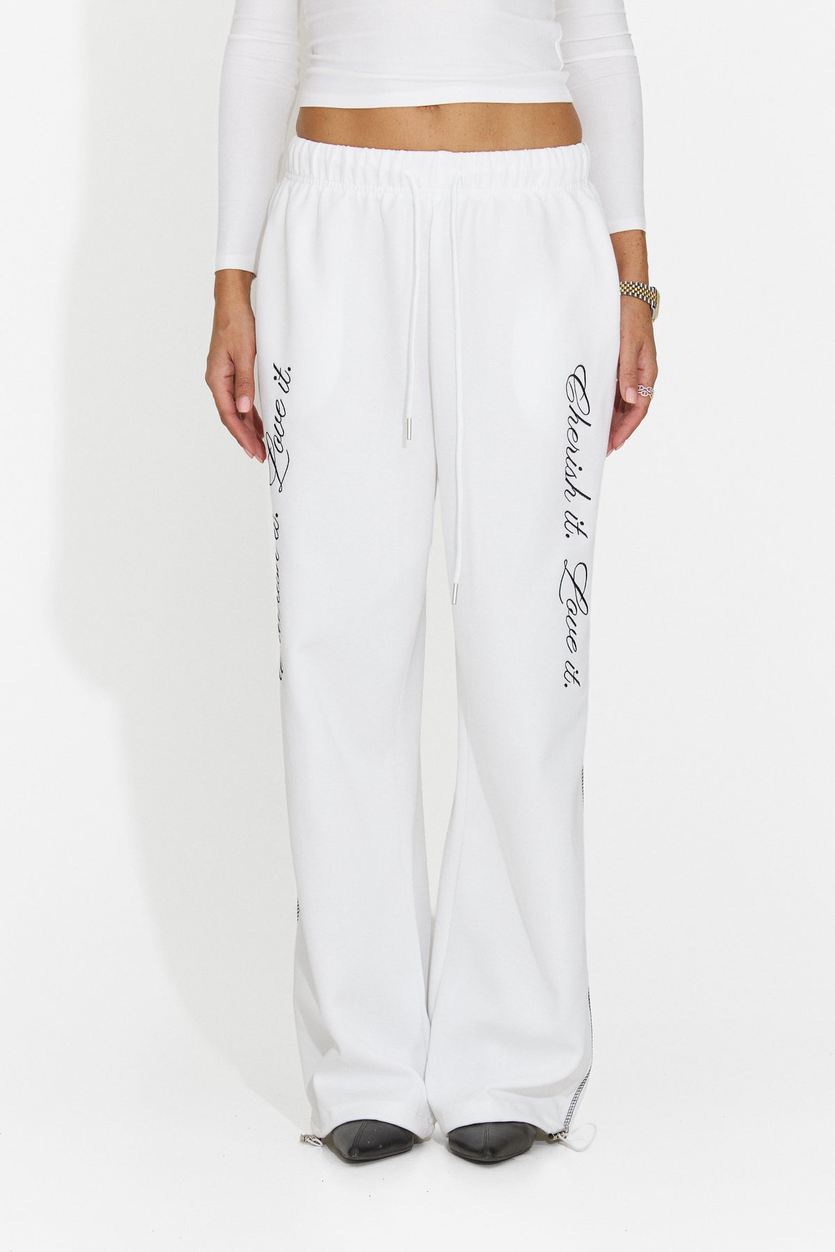 Pantaloni albi Losiaia Bogas