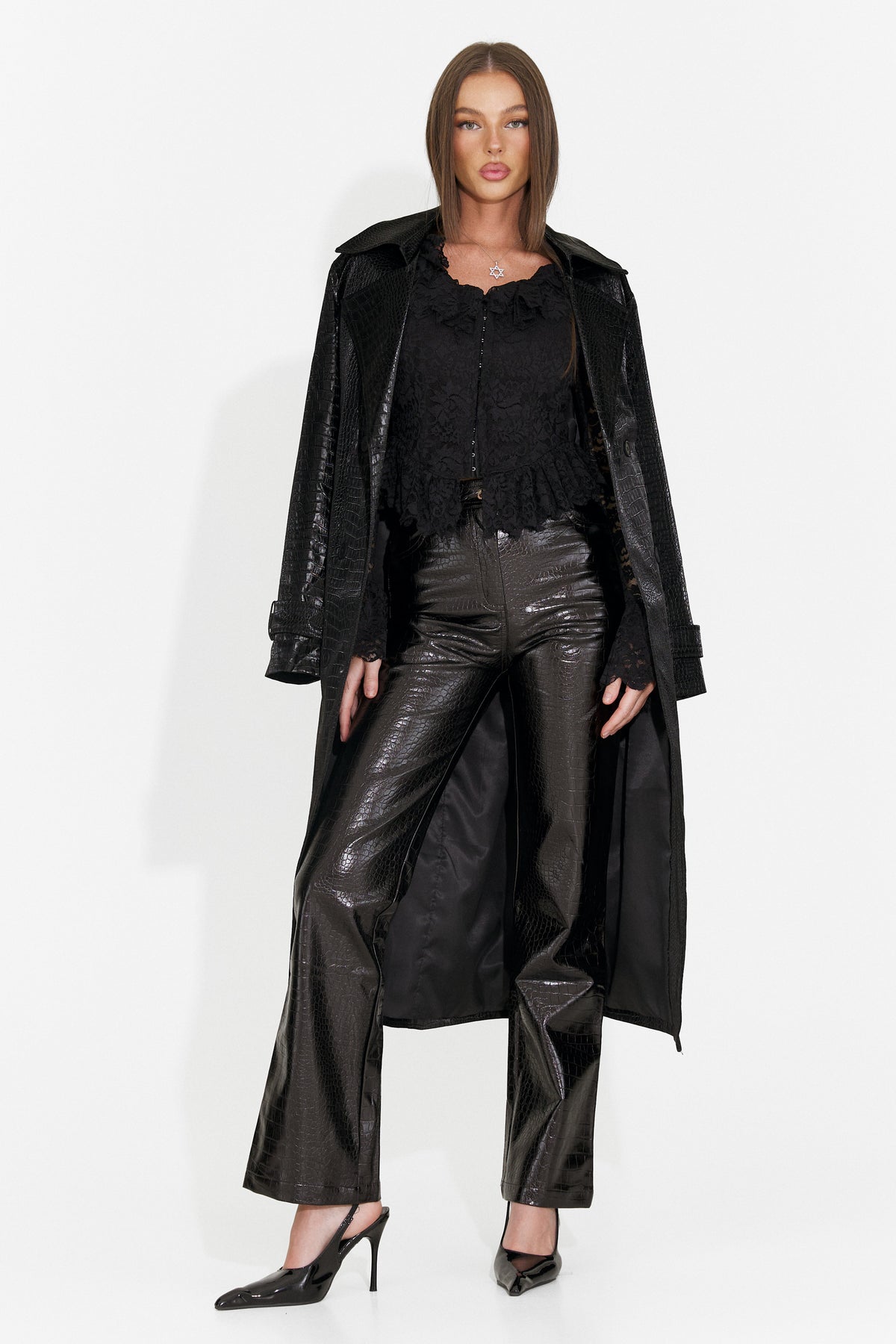 Pantaloni casual negri Crivsioria Bogas