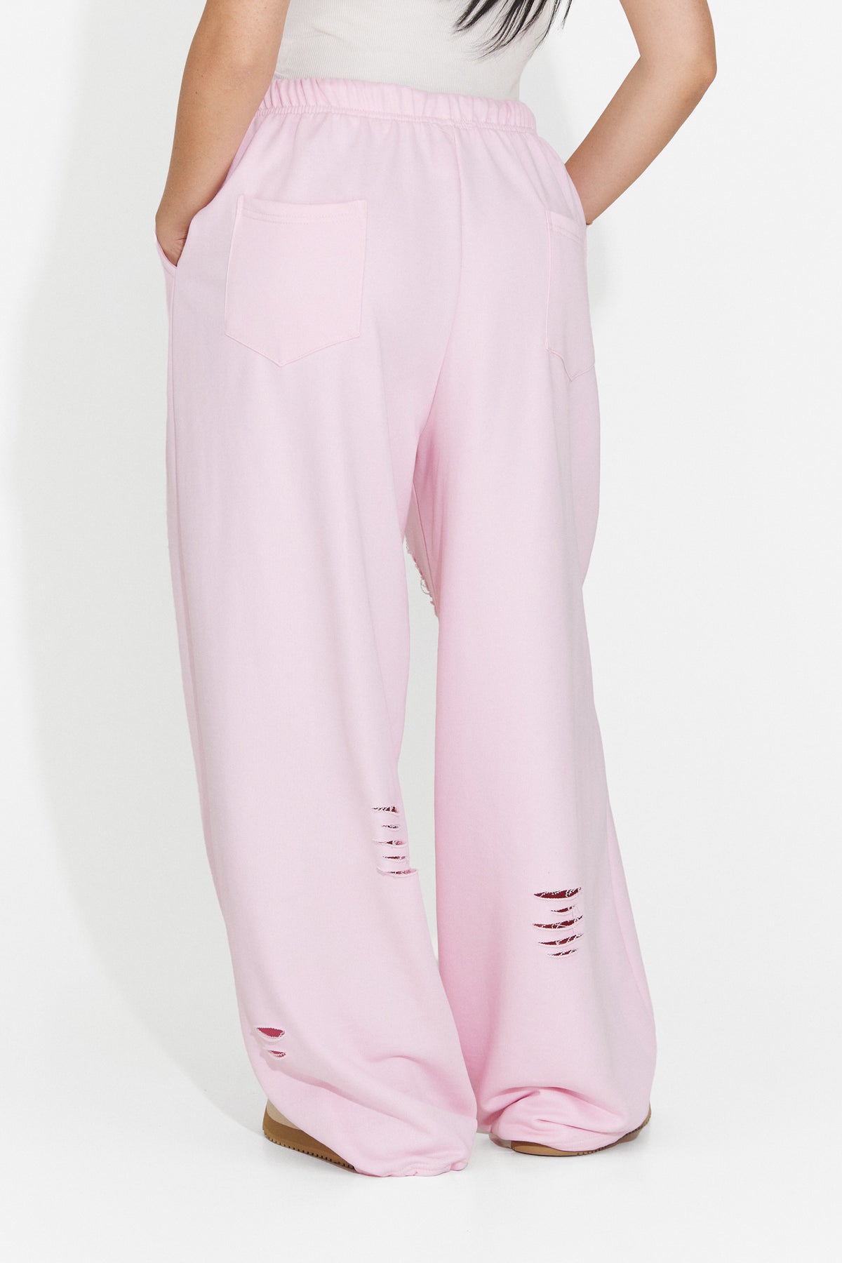 Pantaloni casual roz Lulaoa Bogas