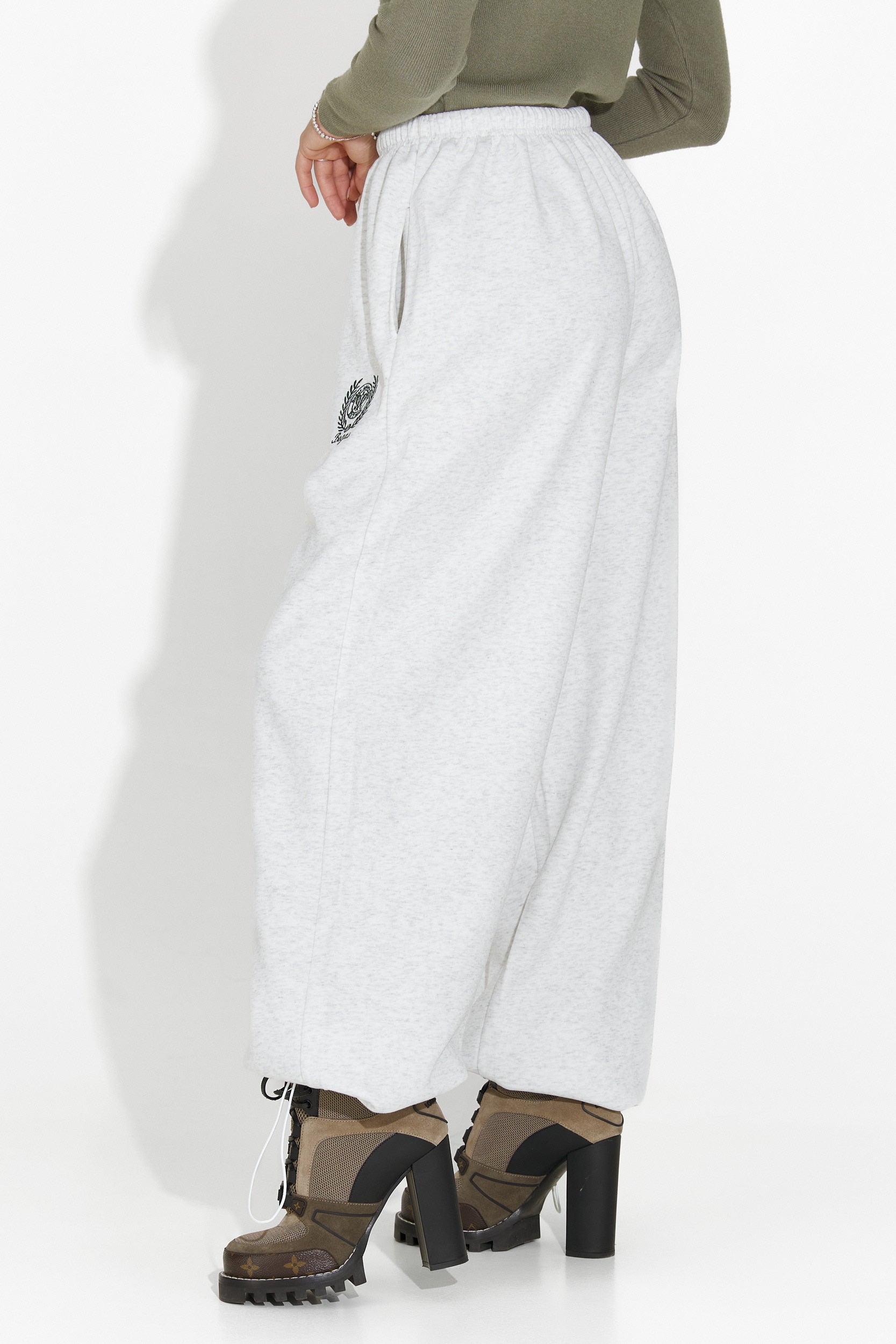Casualowe Szare Damskie Spodnie Novirene Bogas