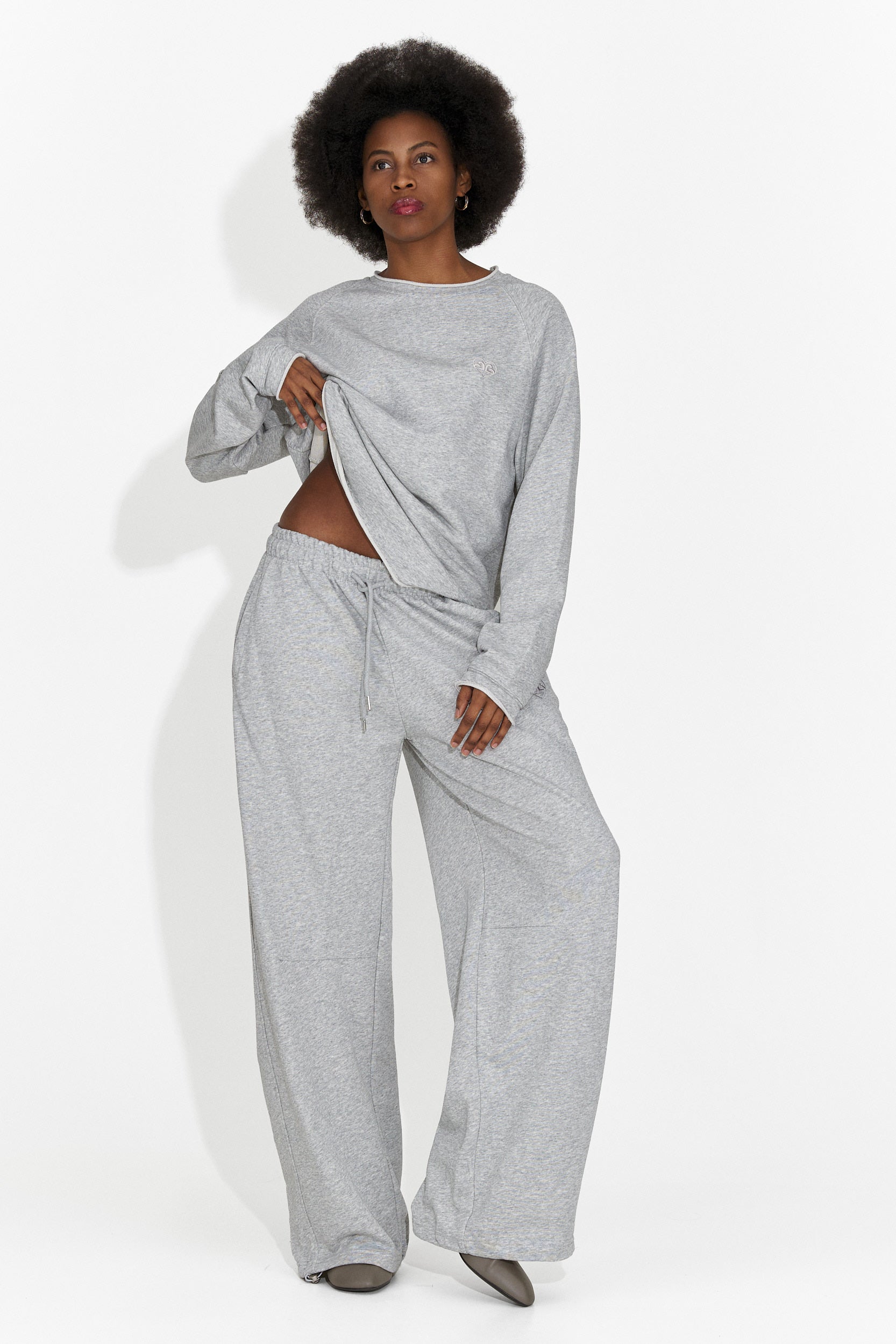 Romela Bogas Casualne Szare Damskie Spodnie