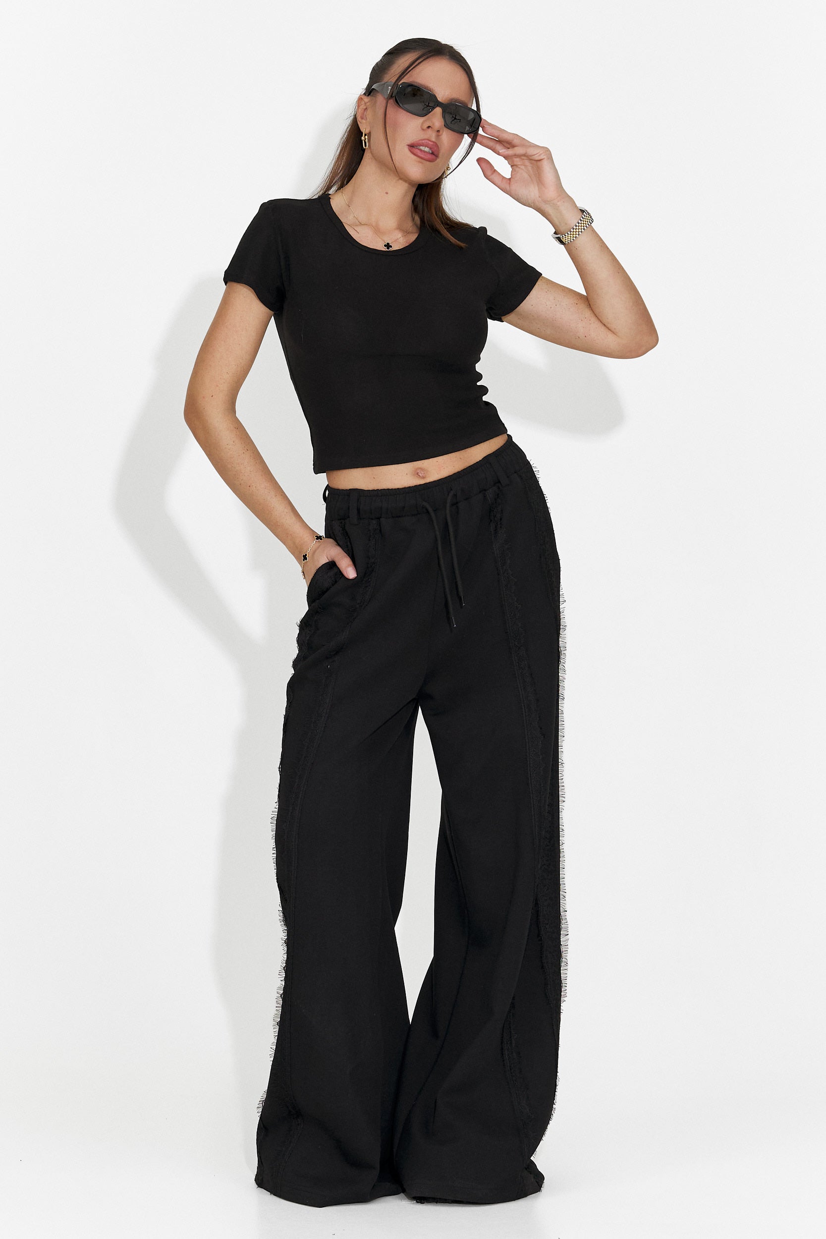 Zarania Bogas Casual Czarne Spodnie dla Kobiet