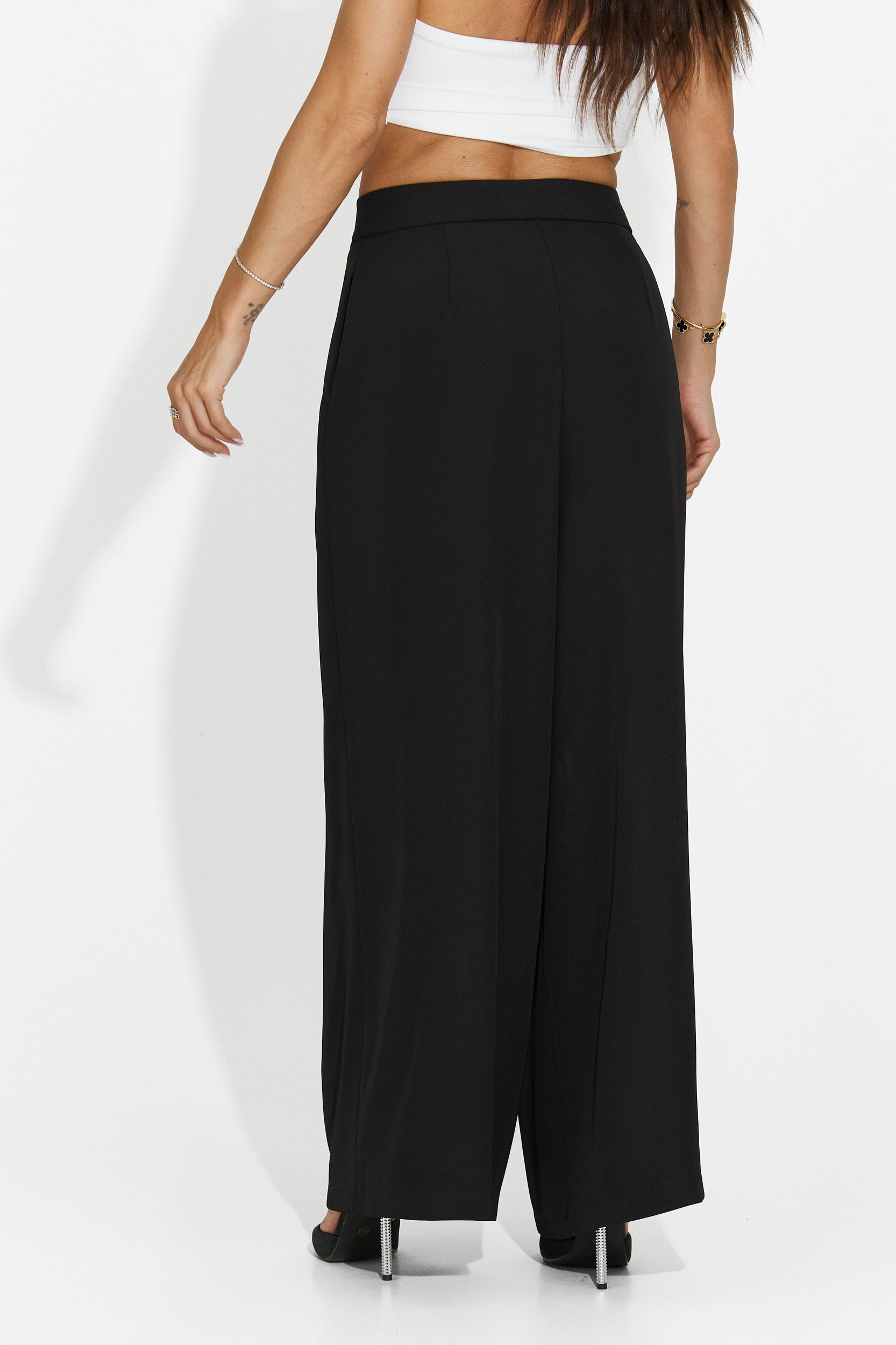 Spodnie damskie eleganckie czarne Lioria Bogas