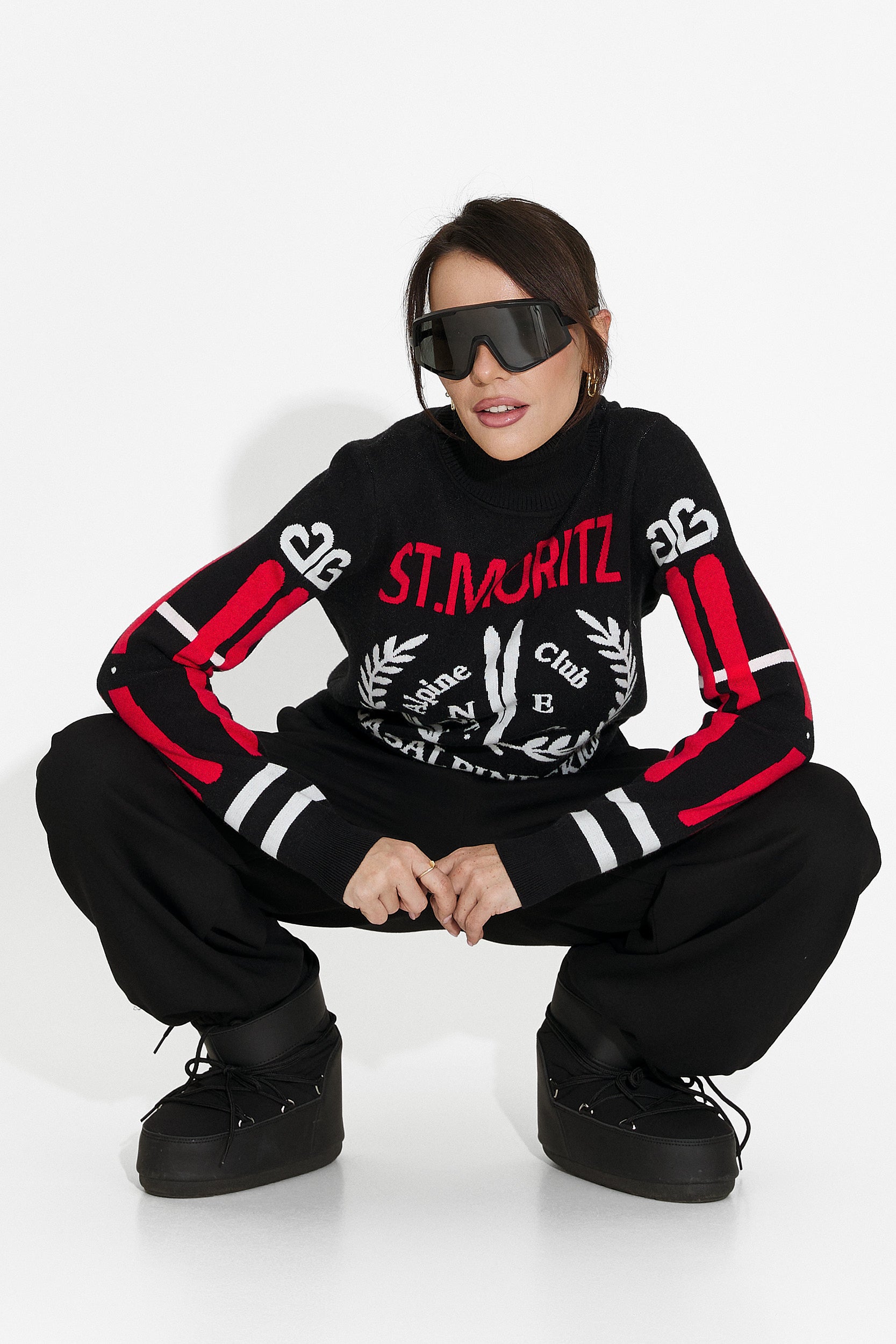 Casualowy Czarny Sweter dla Kobiet Fabiny Bogas