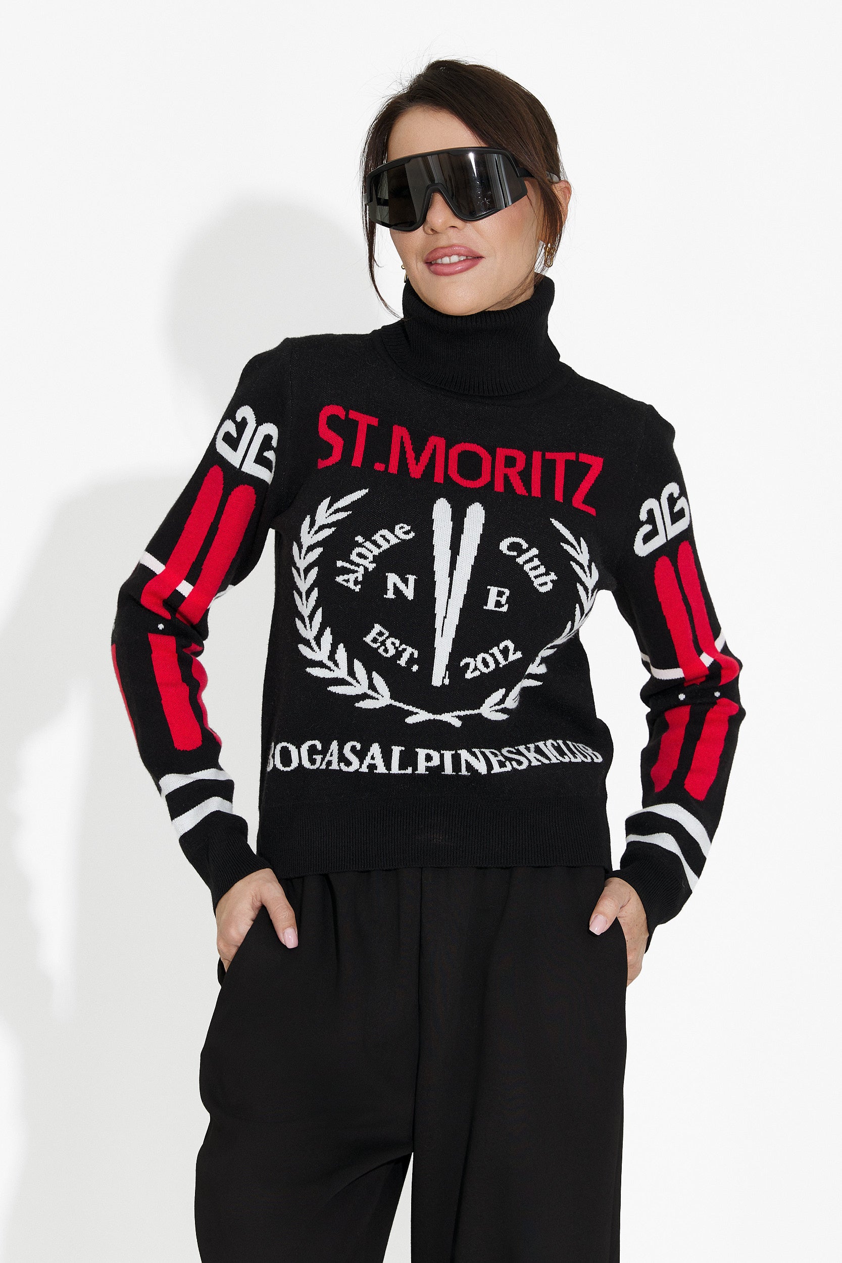 Casualowy Czarny Sweter dla Kobiet Fabiny Bogas