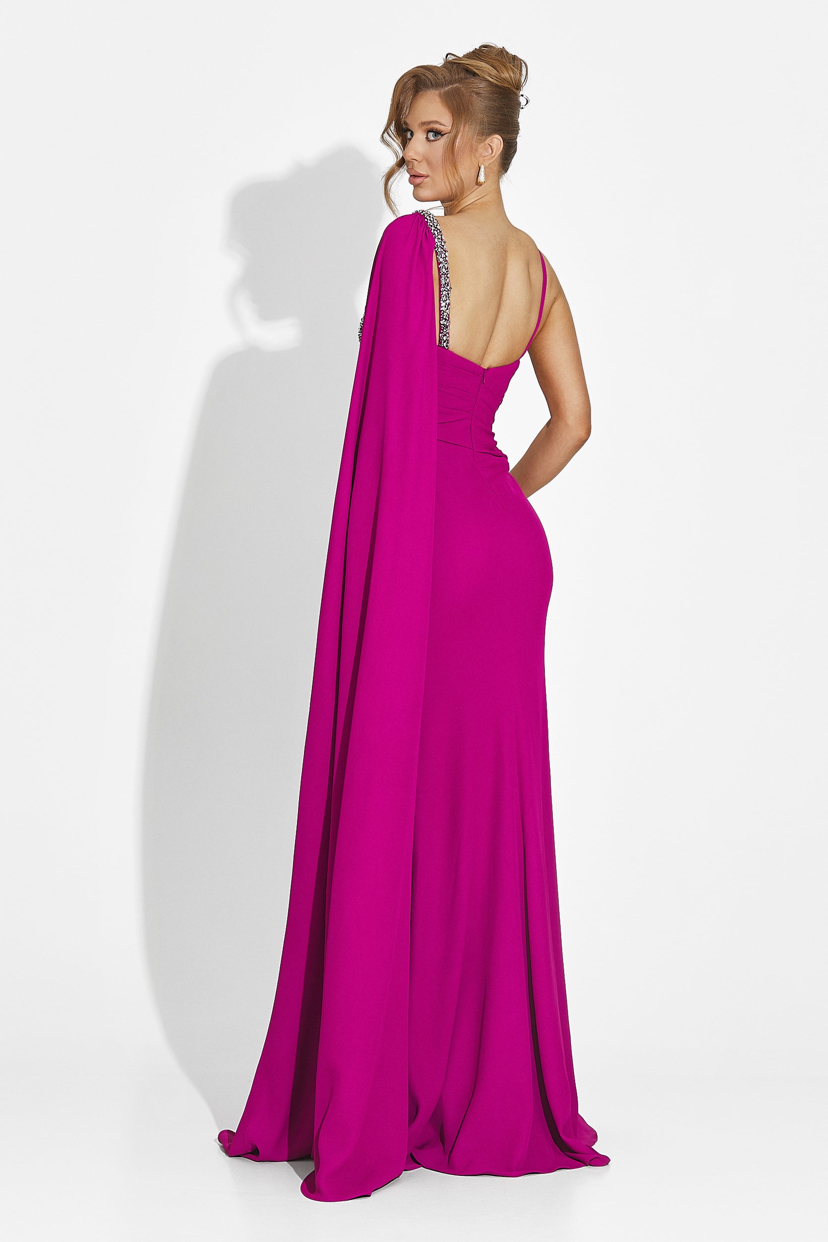 Długa sukienka damska fuksjowa Libre Bogas