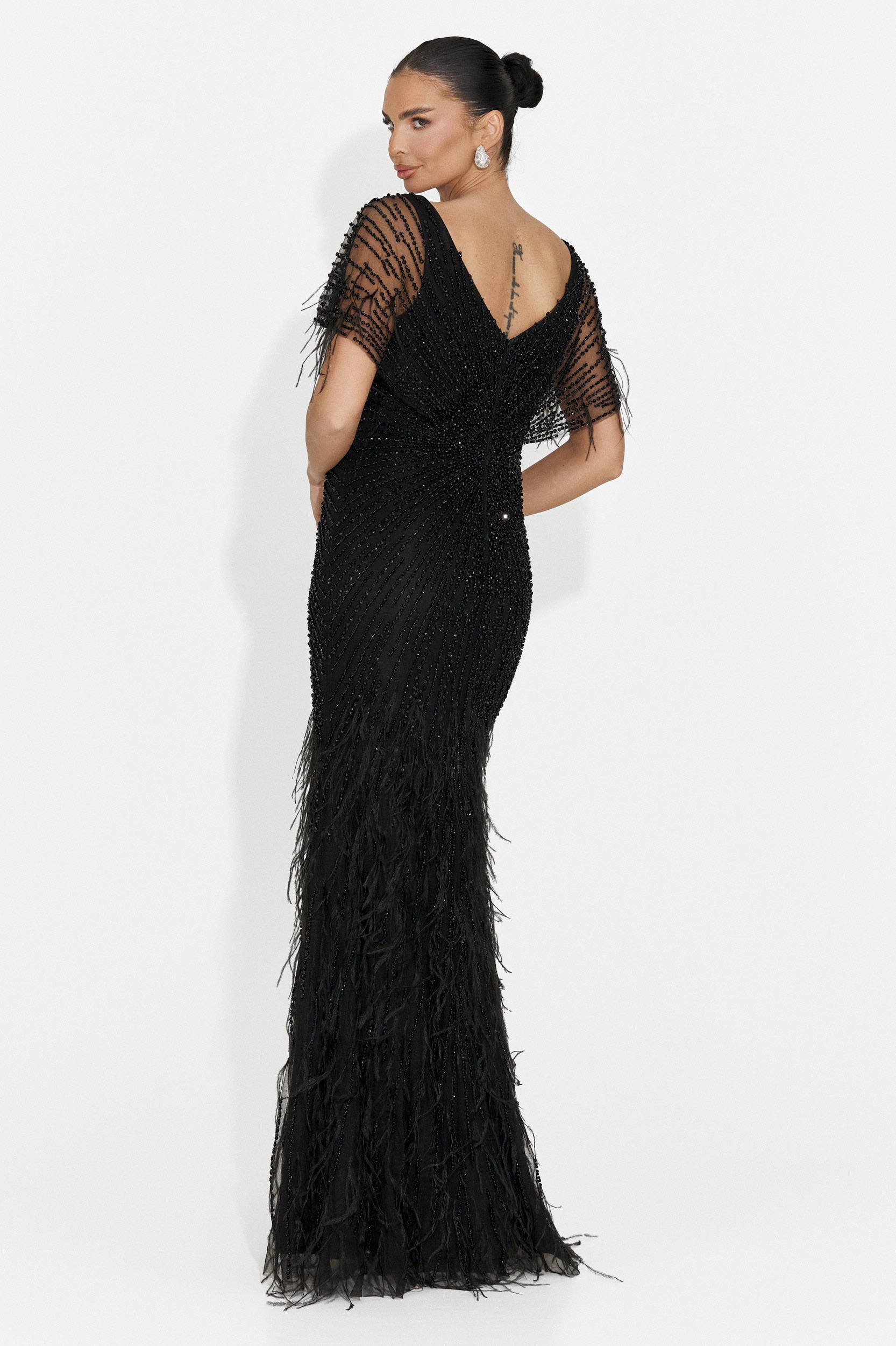 Rochie dama lunga neagra Elke Bogas