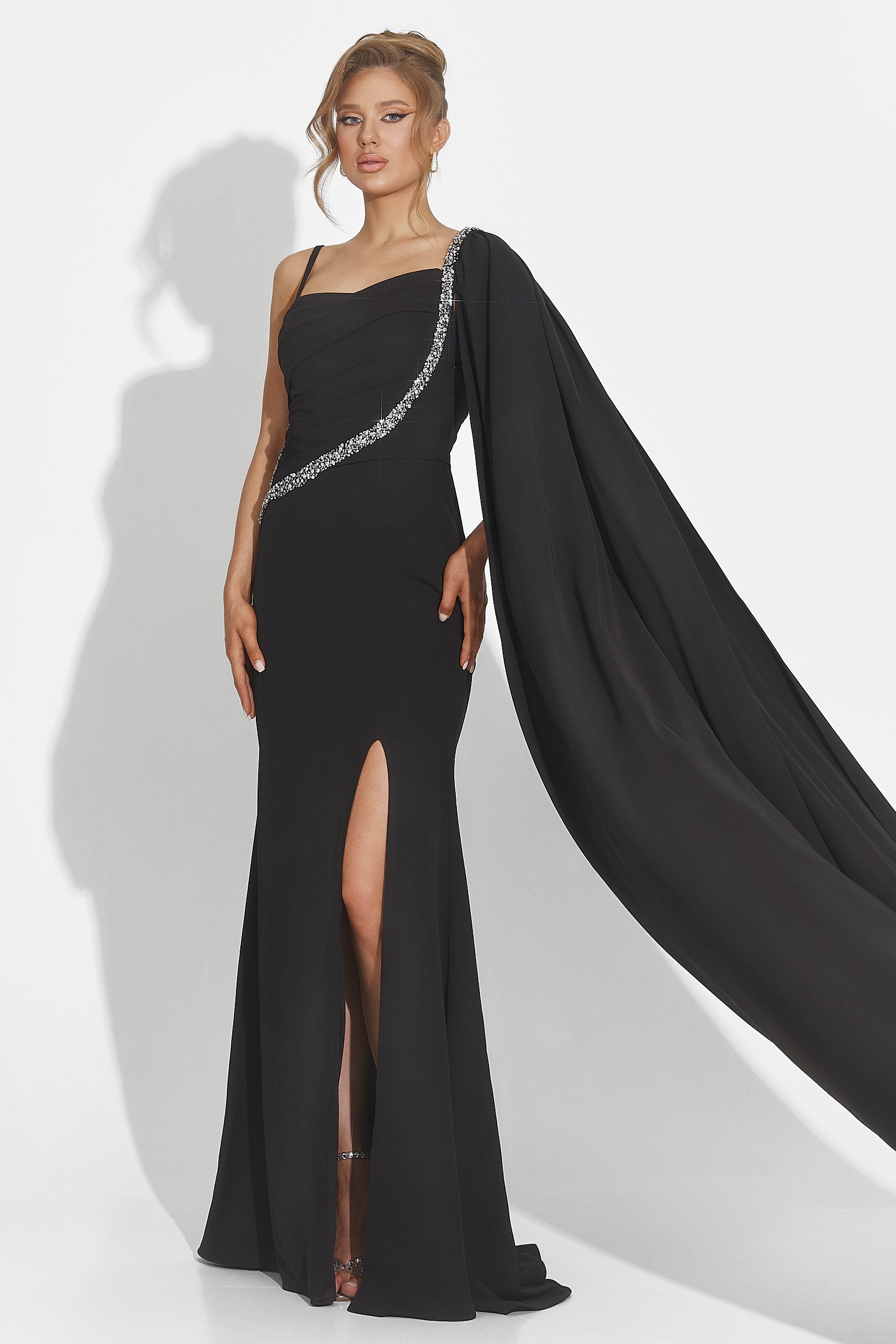 Czarna długa sukienka damska Libre Bogas