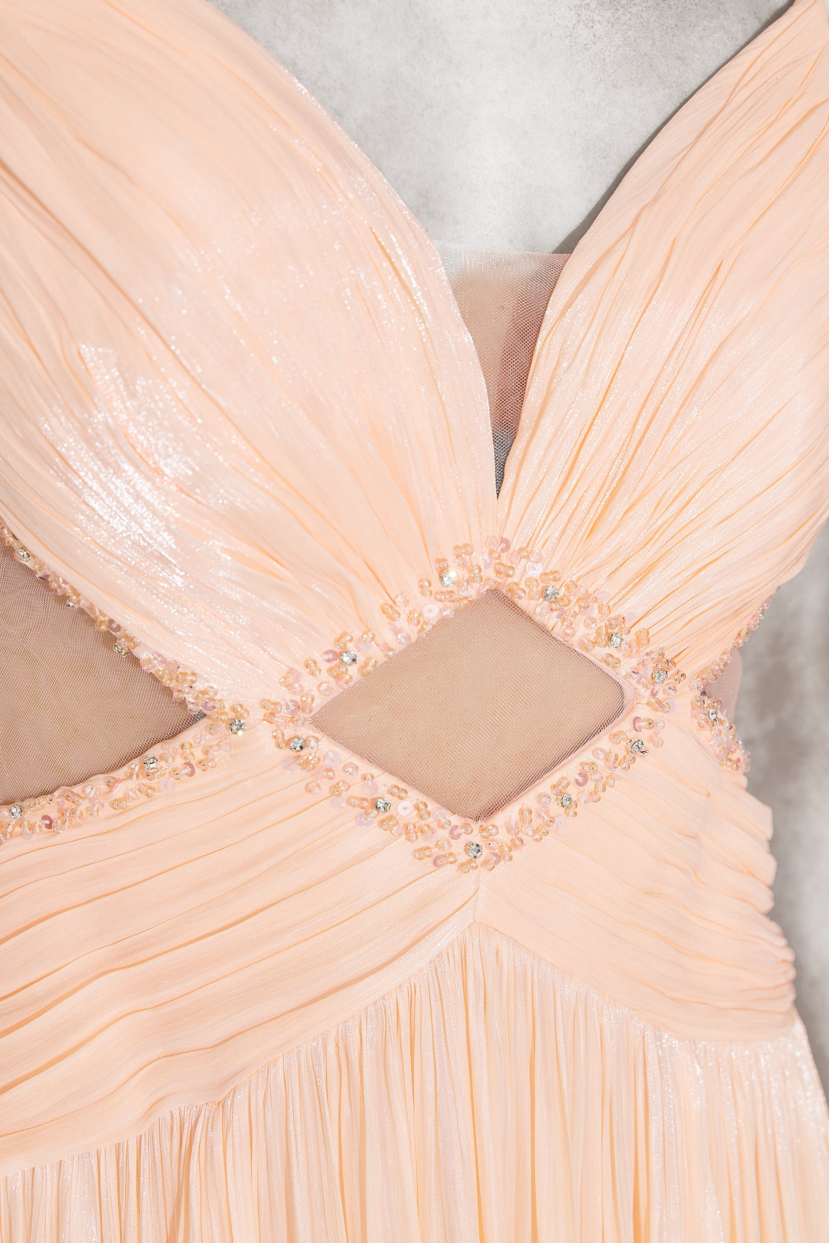 Sukienka damska długa brzoskwiniowa Latisha Bogas