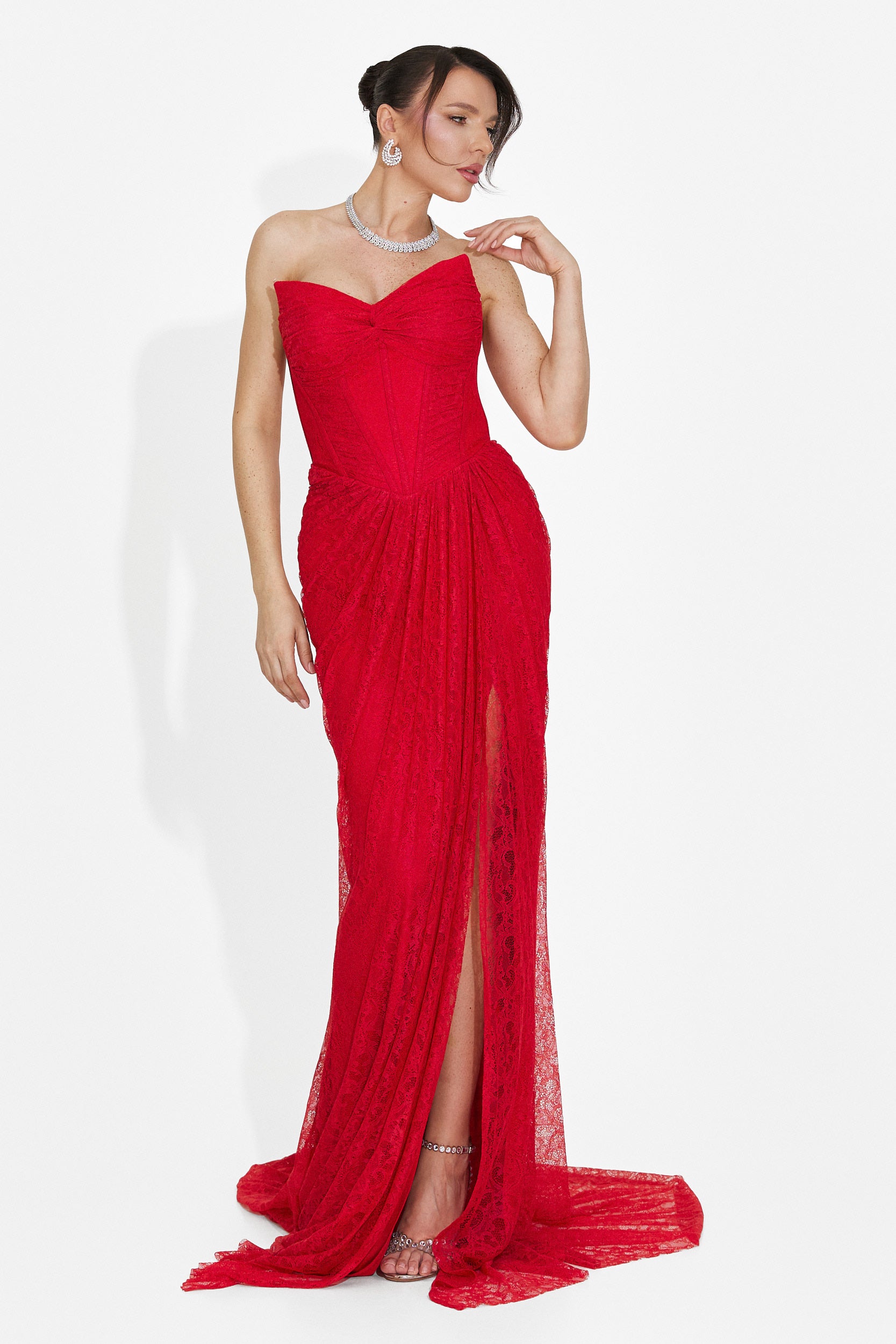 Rochie dama lunga rosie Sareia Bogas