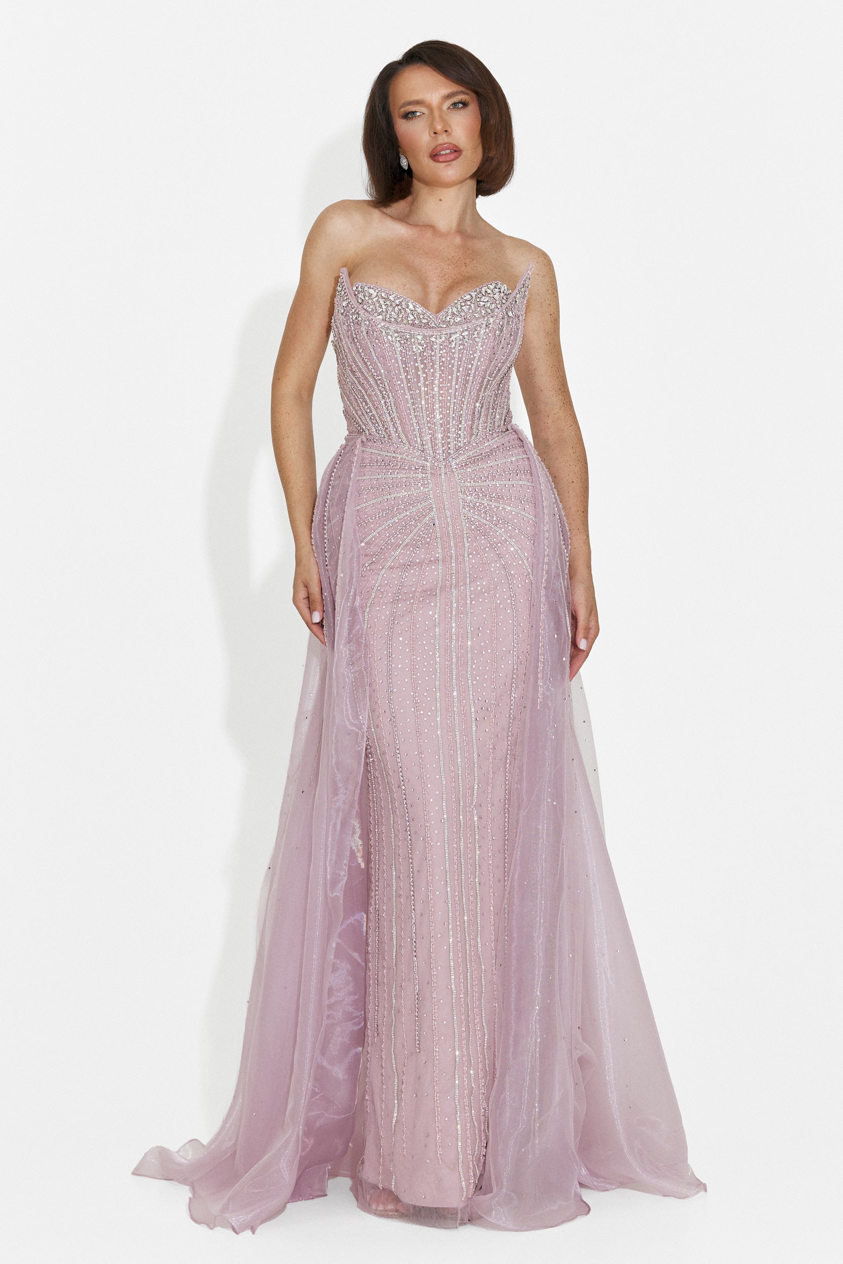 Rochie dama lunga roz Gerda Bogas