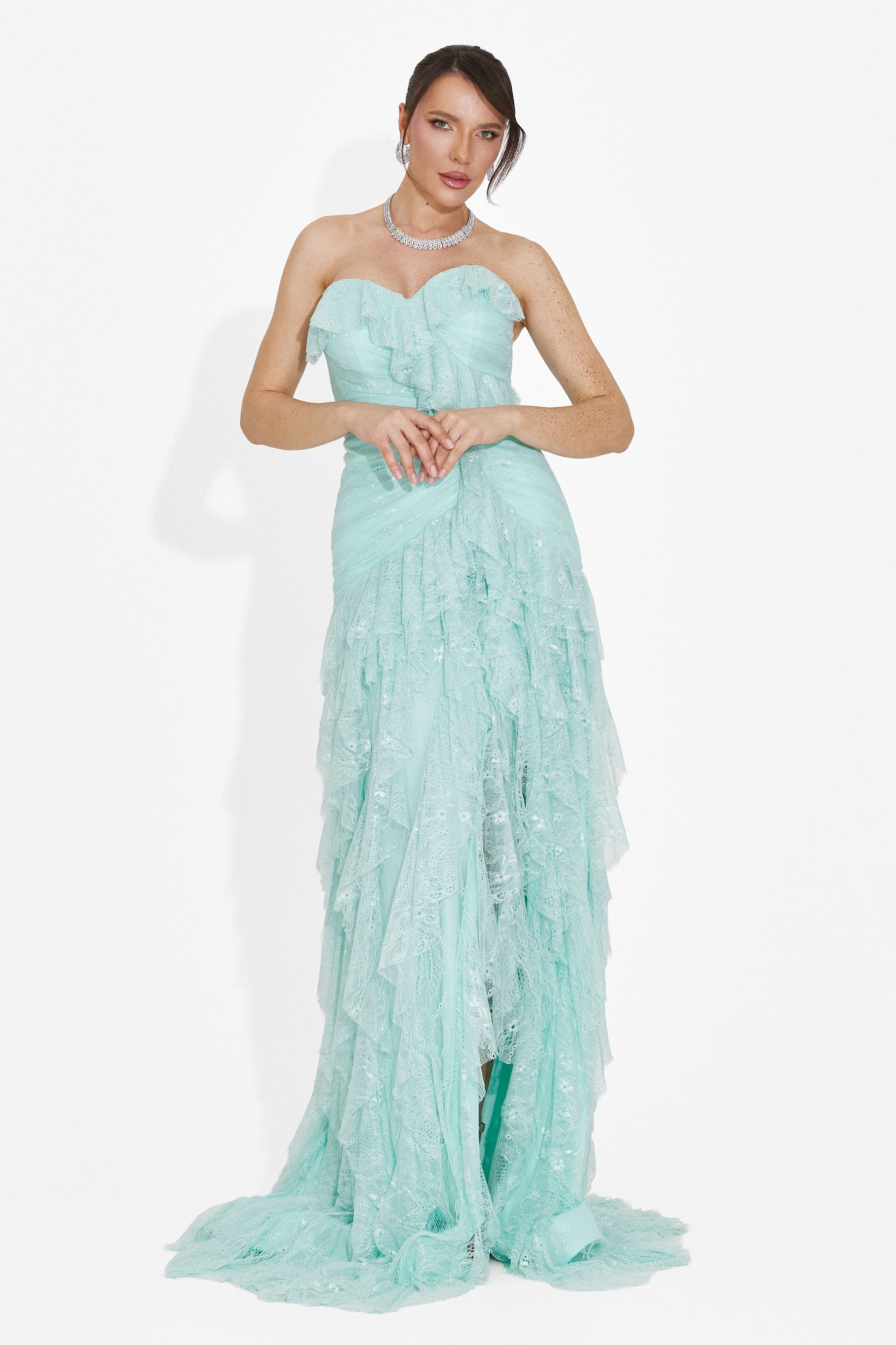 Rochie dama lunga turcoaz Jesya Bogas