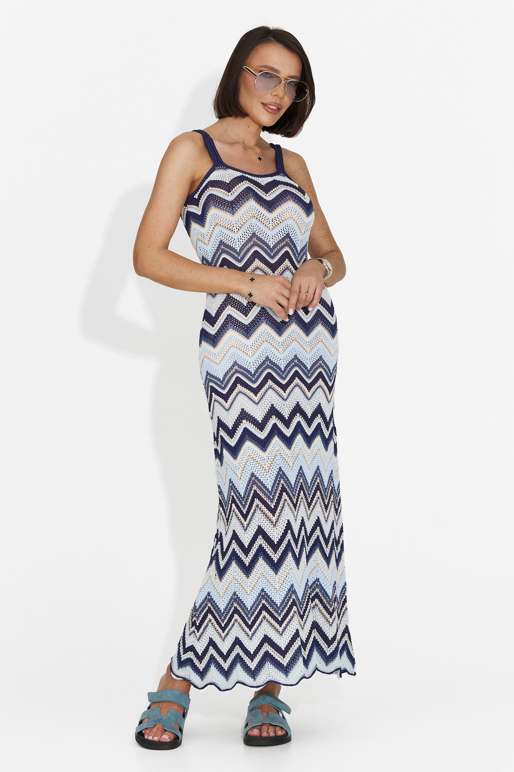 Rochie dama midi bleu Saleia Bogas
