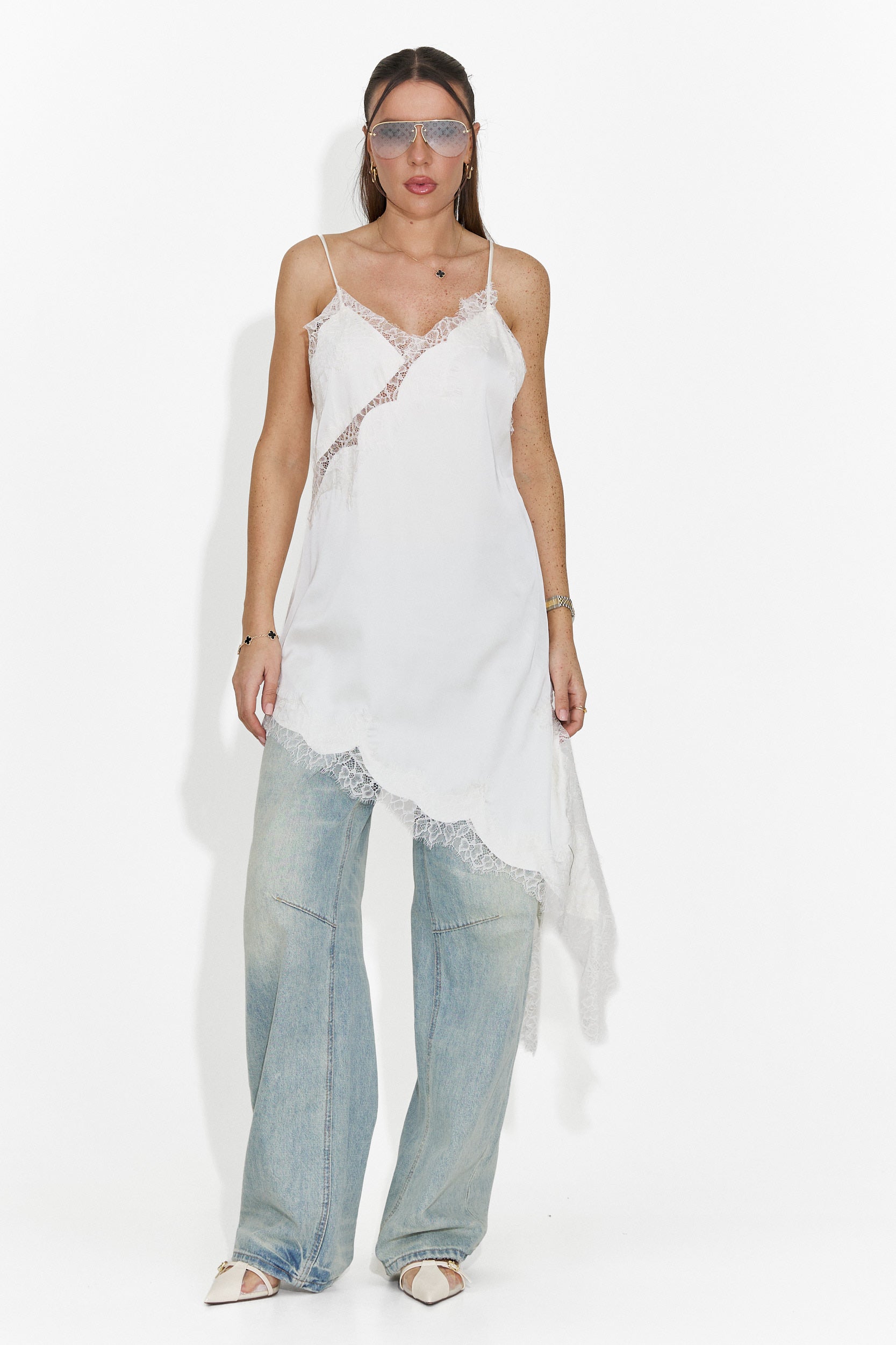 Krótka Biała Sukienka dla Kobiet Francisca Bogas