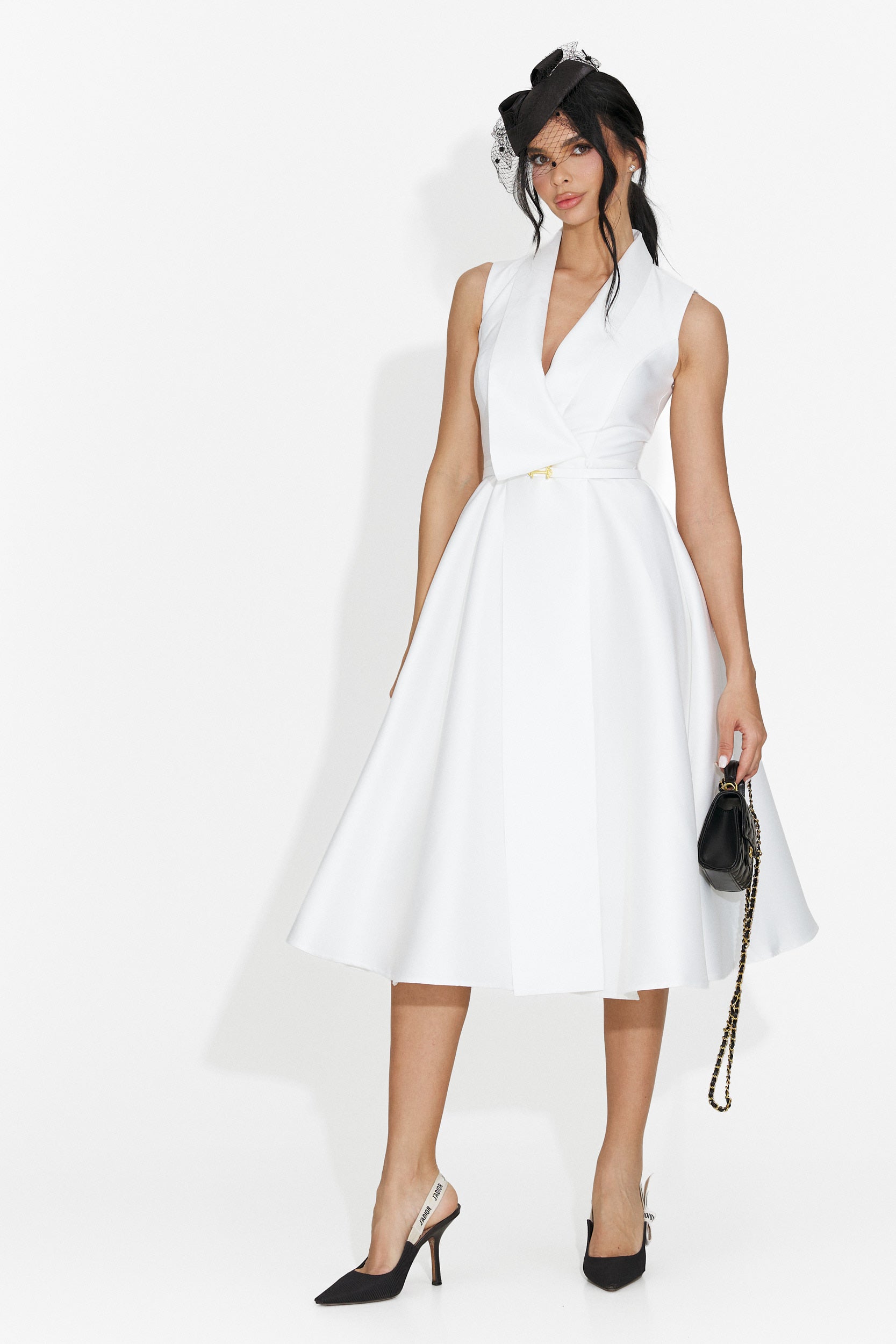 Rochie dama scurta alba Kady Bogas