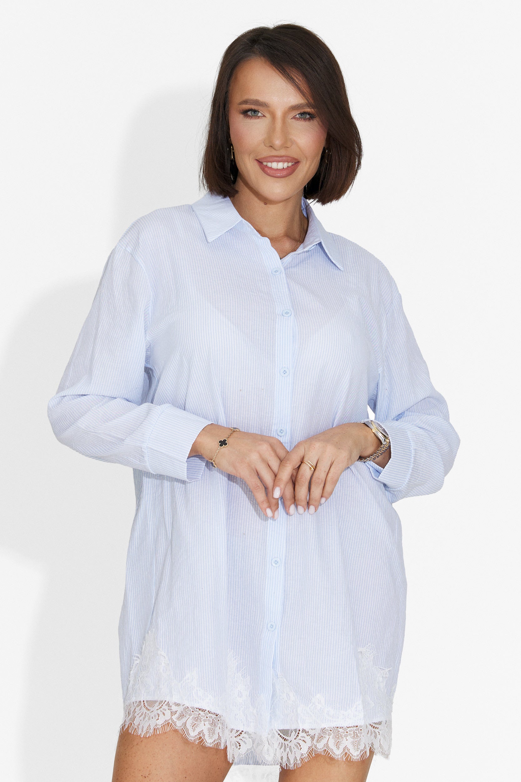 Rochie dama scurta casual bleu Popy Bogas