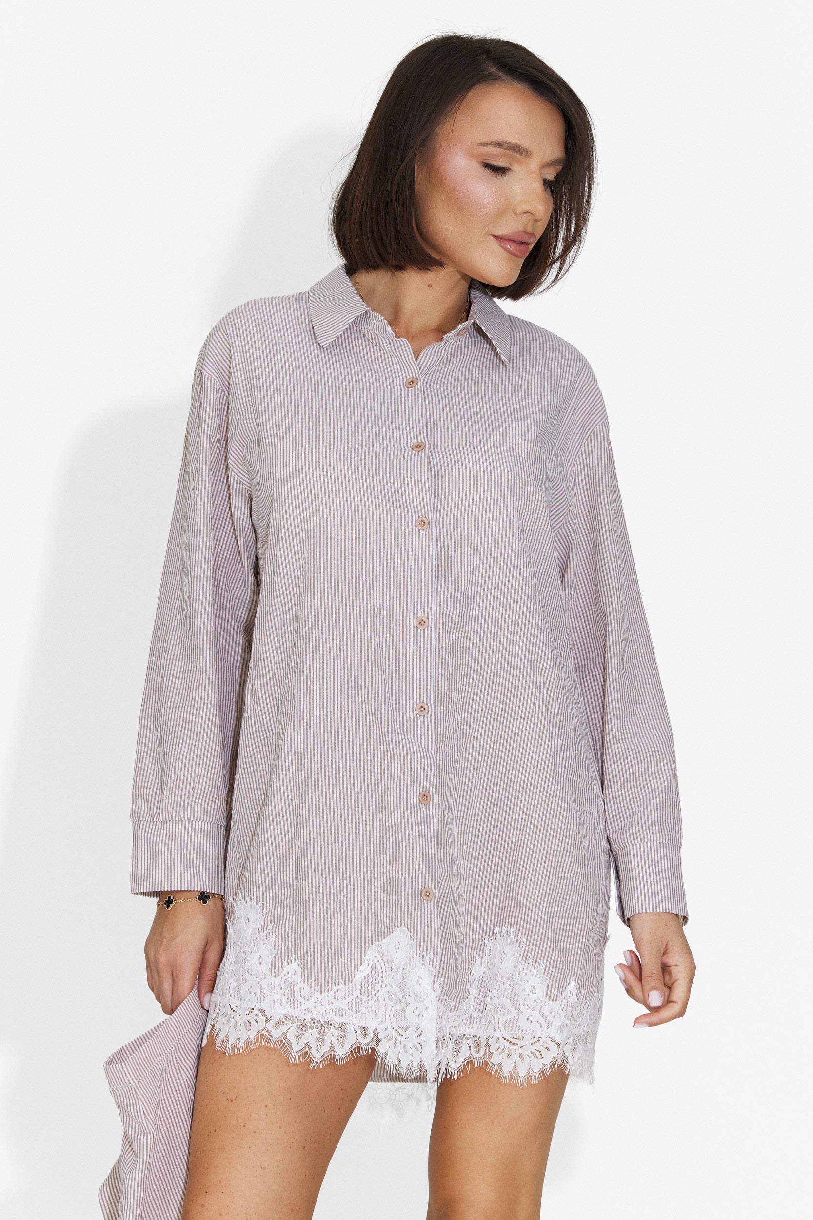 Rochie dama scurta casual maro Popy Bogas