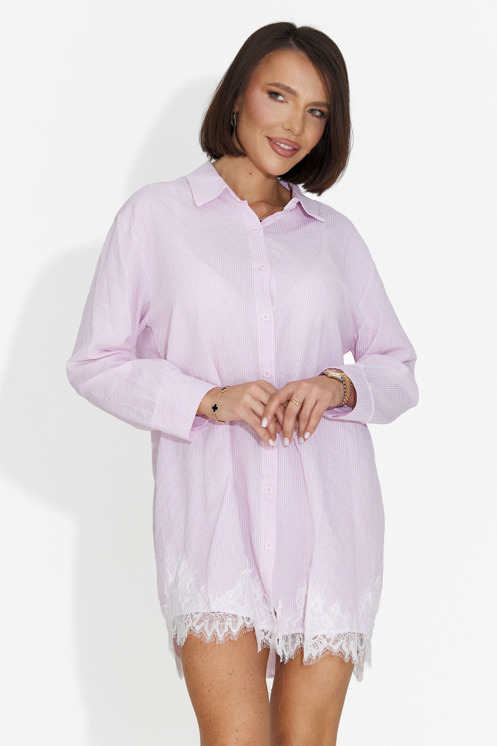Rochie dama scurta casual roz Popy Bogas