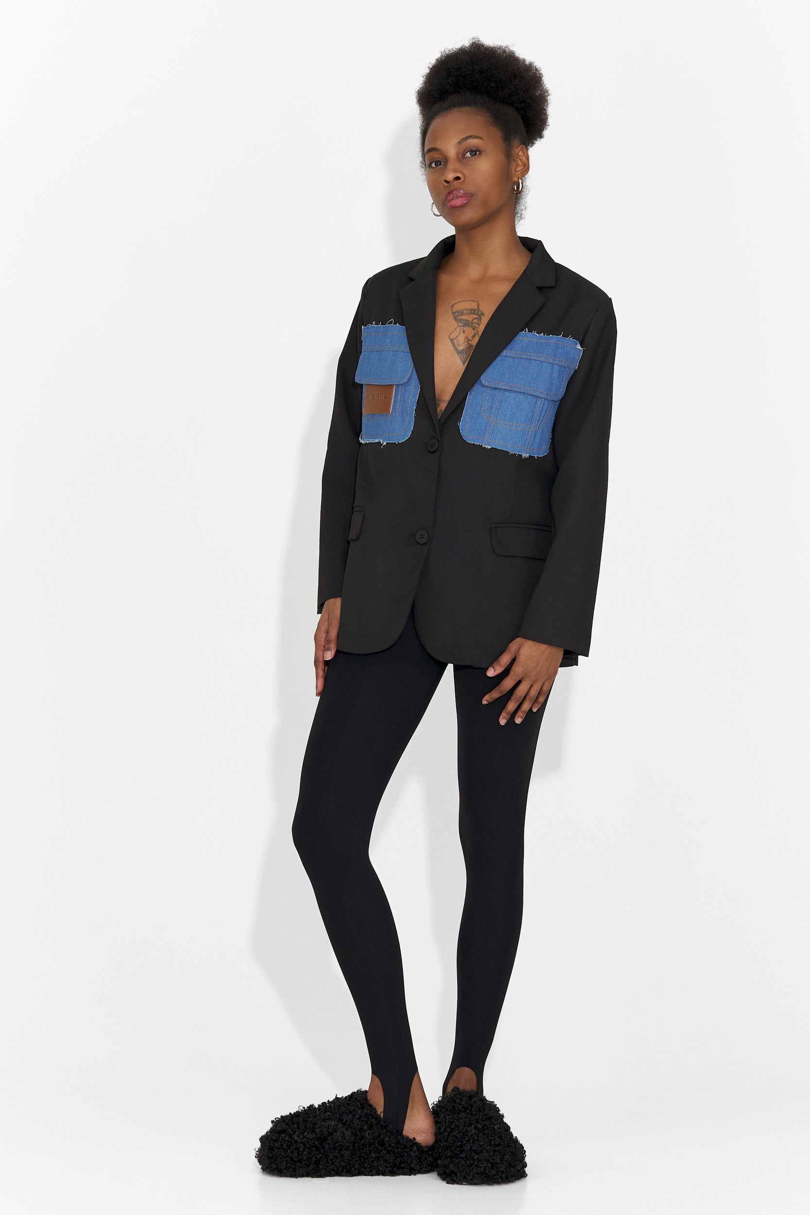 Elegancki czarny damski żakiet Graziela Bogas