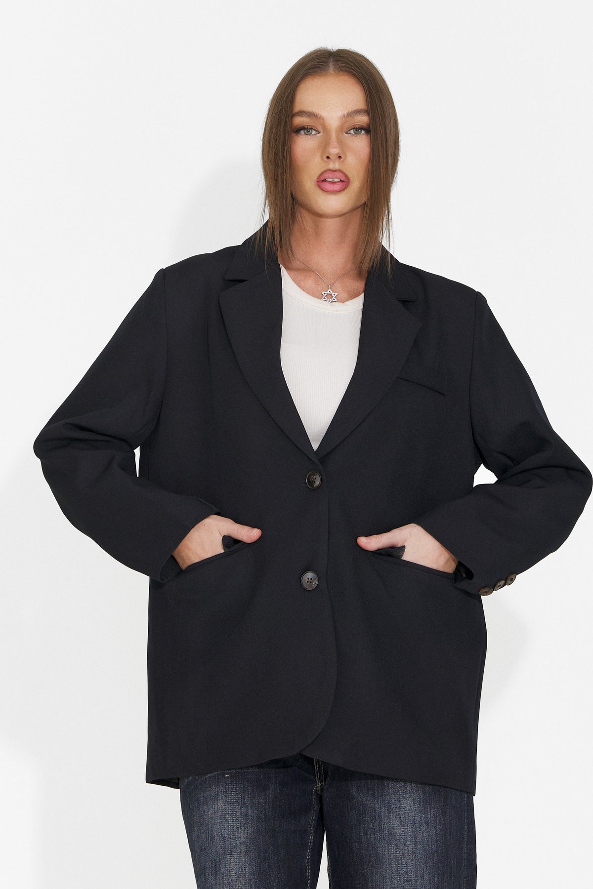 Sacou elegant bleumarin Ceramiyra Bogas
