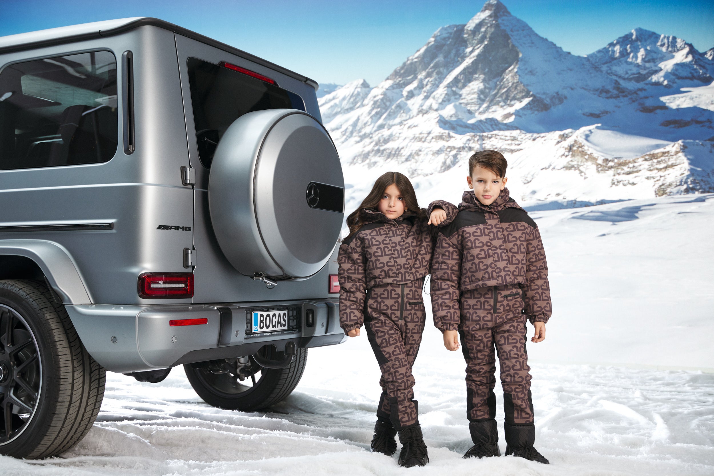 Kombinezony narciarskie dla dzieci Alisone Bogas Brown