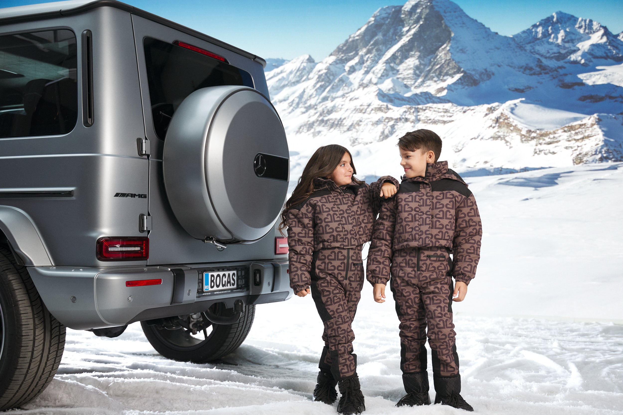 Kombinezony narciarskie dla dzieci Alisone Bogas Brown