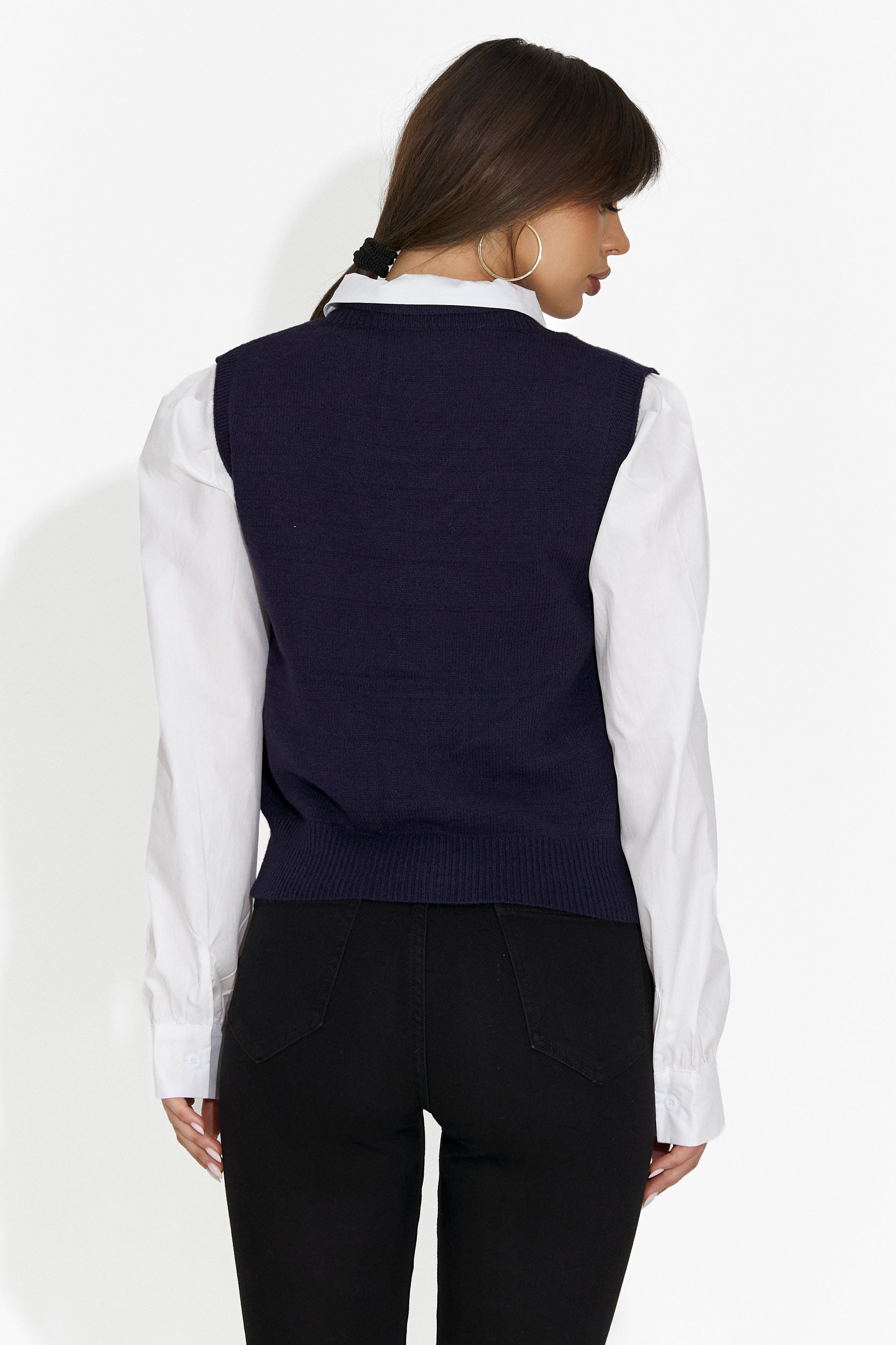 Zestaw dla kobiet Ofeliana Bo 3 części: koszula + kamizelka + g