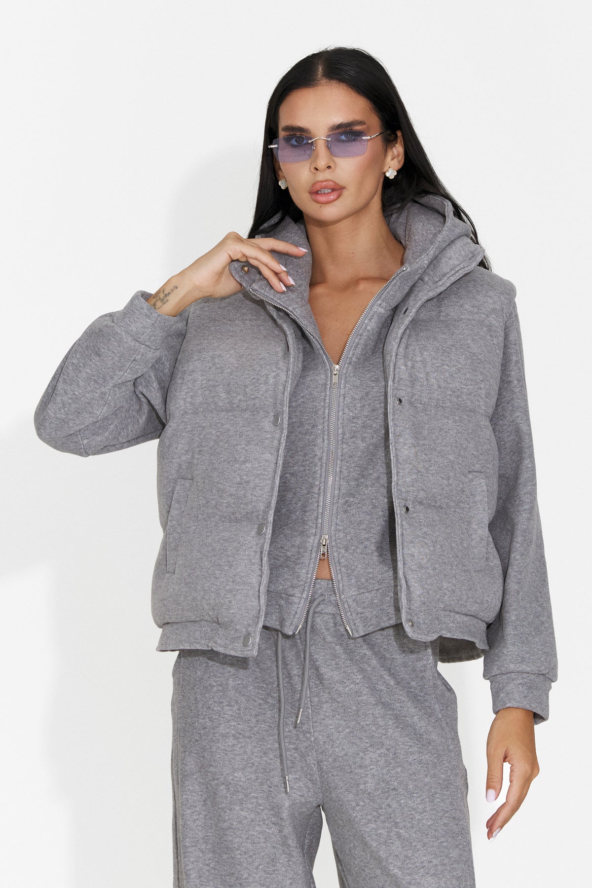 Trening casual gri Bevivena Bogas