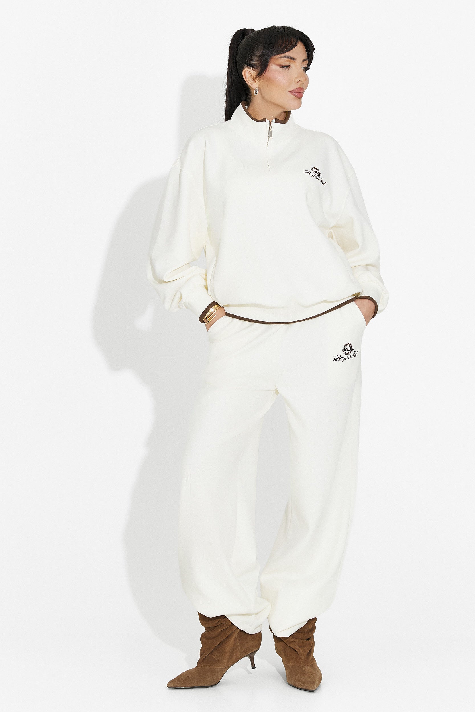 Casual Beige Damskie Treningi Vilmy Bogas