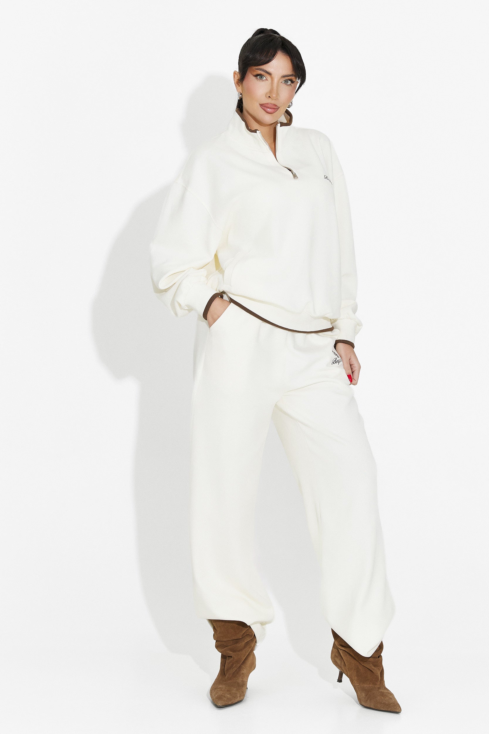 Casual Beige Damskie Treningi Vilmy Bogas