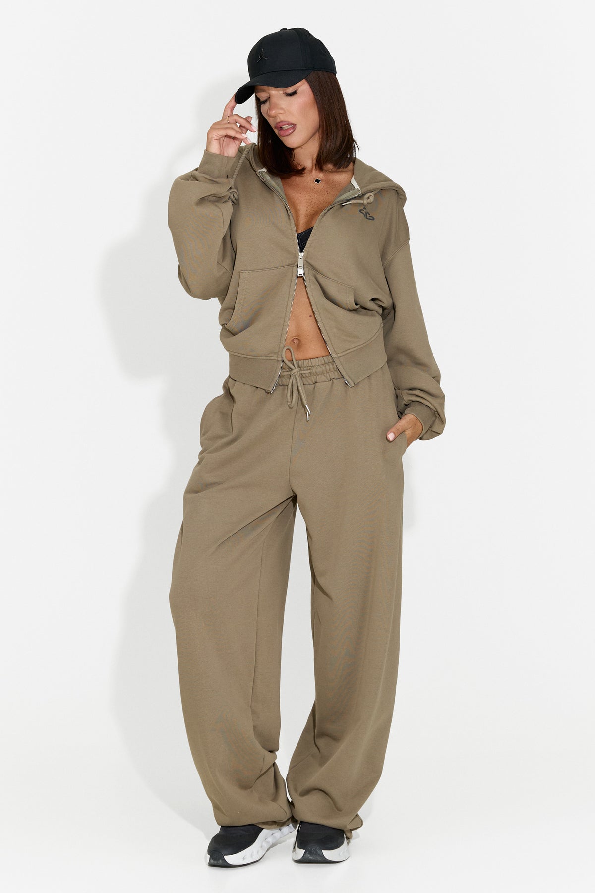 Damski dres casualowy khaki Chavimielia Bogas