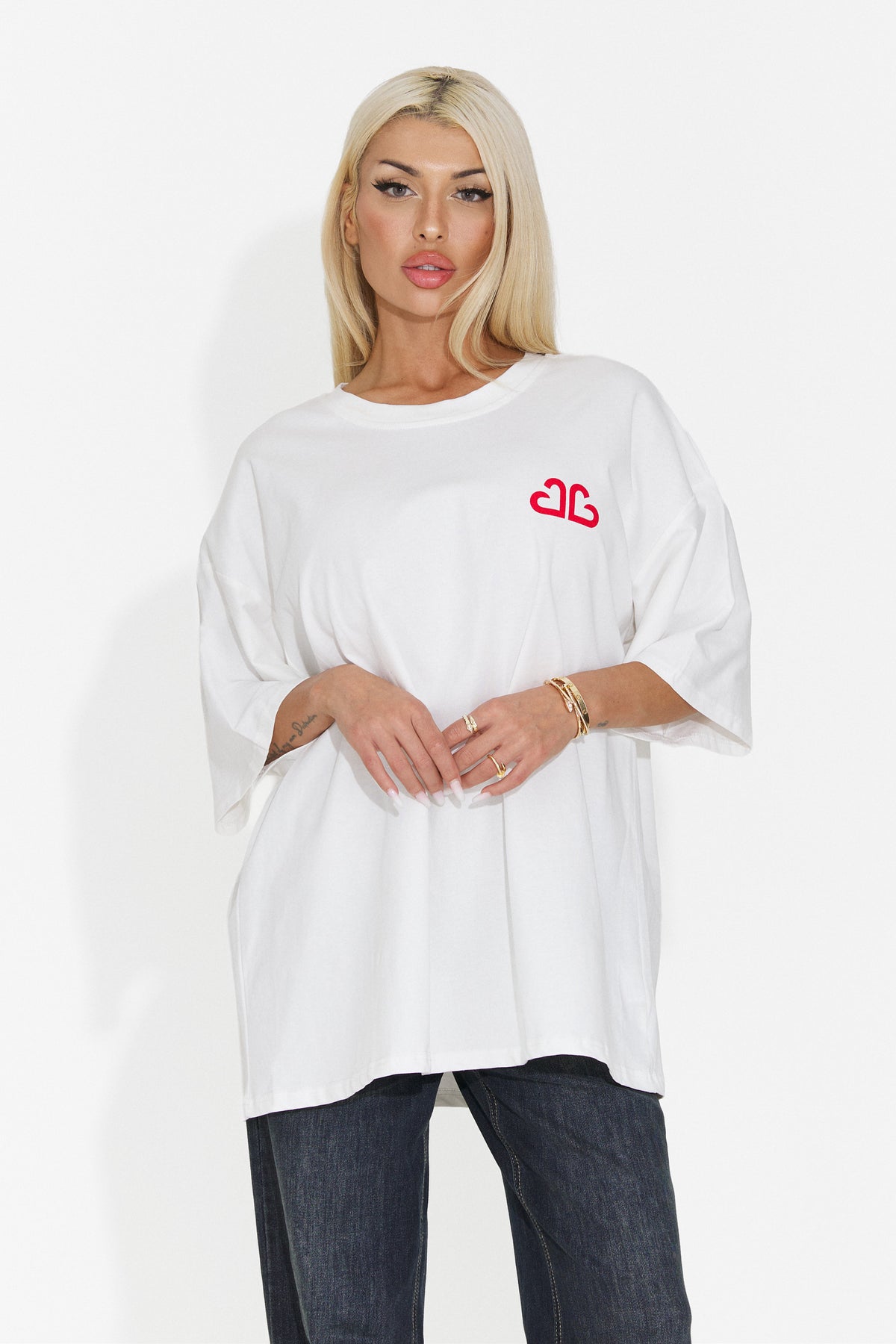 Tricou casual alb Mytlaova Bogas