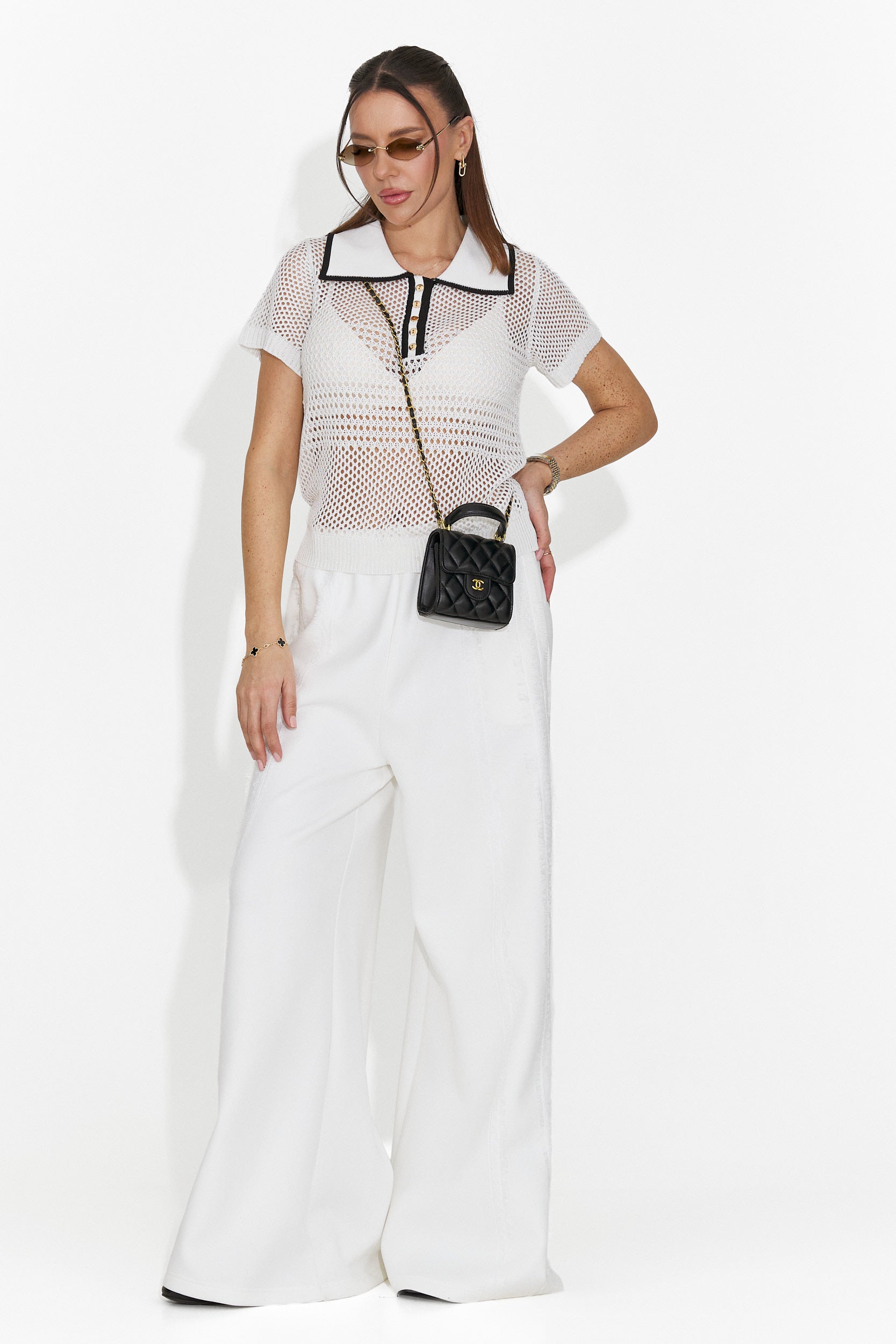 Codzienna biała koszulka dla kobiet Raluka Bogas