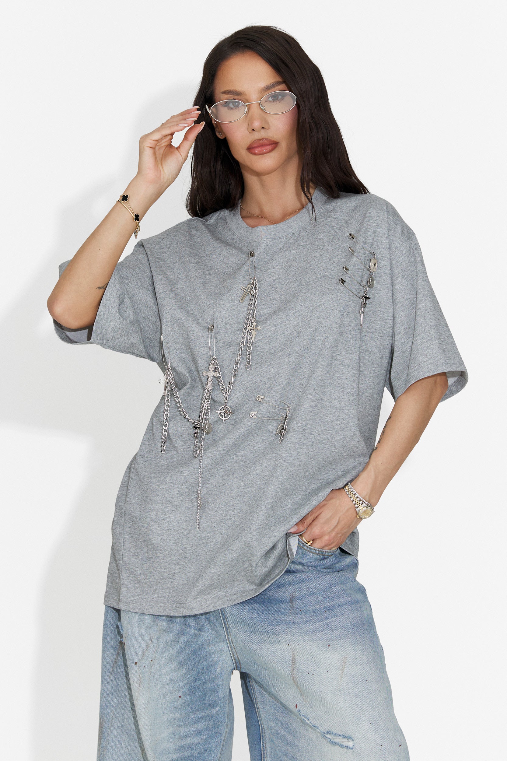 Kohleria Bogas Szary Damski T-Shirt