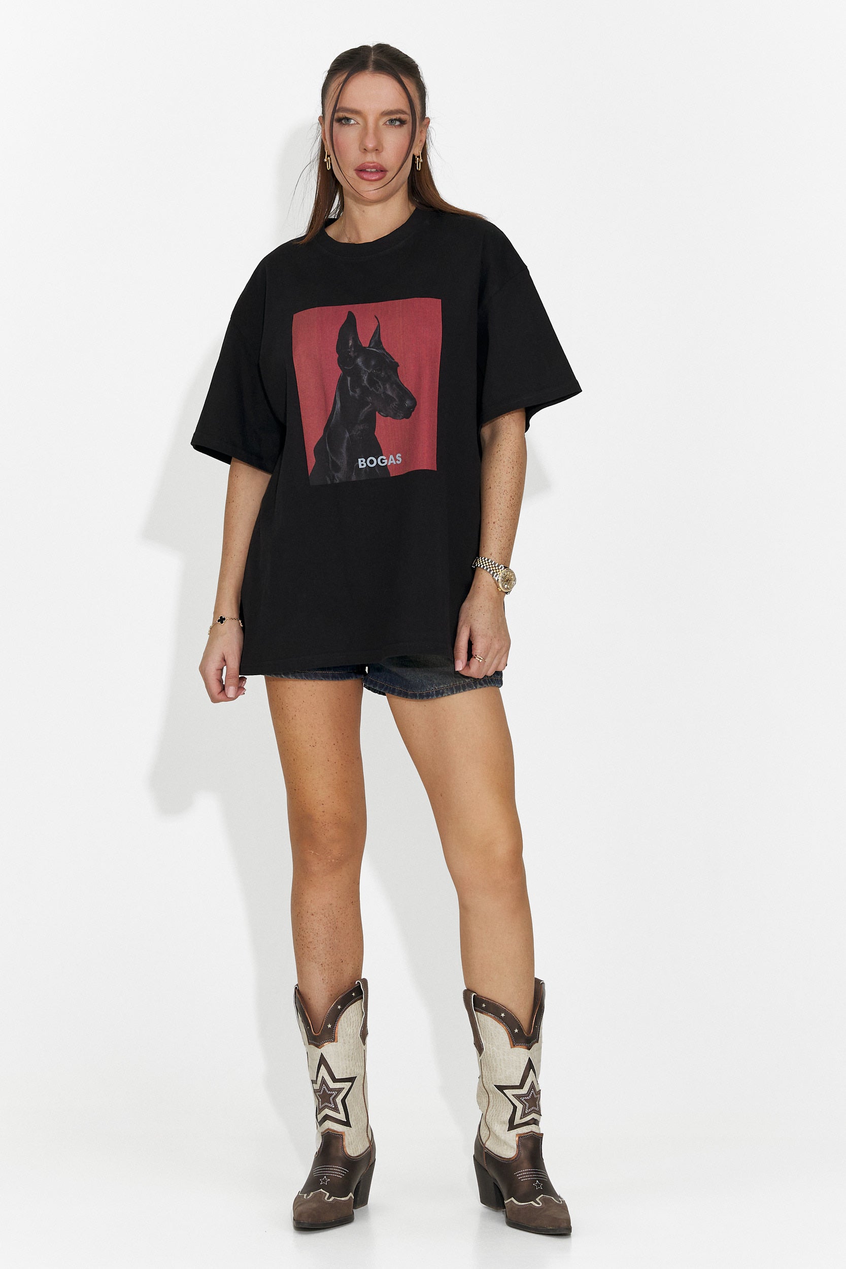 Solenia Bogas Casualna Czarna Koszulka dla Kobiet